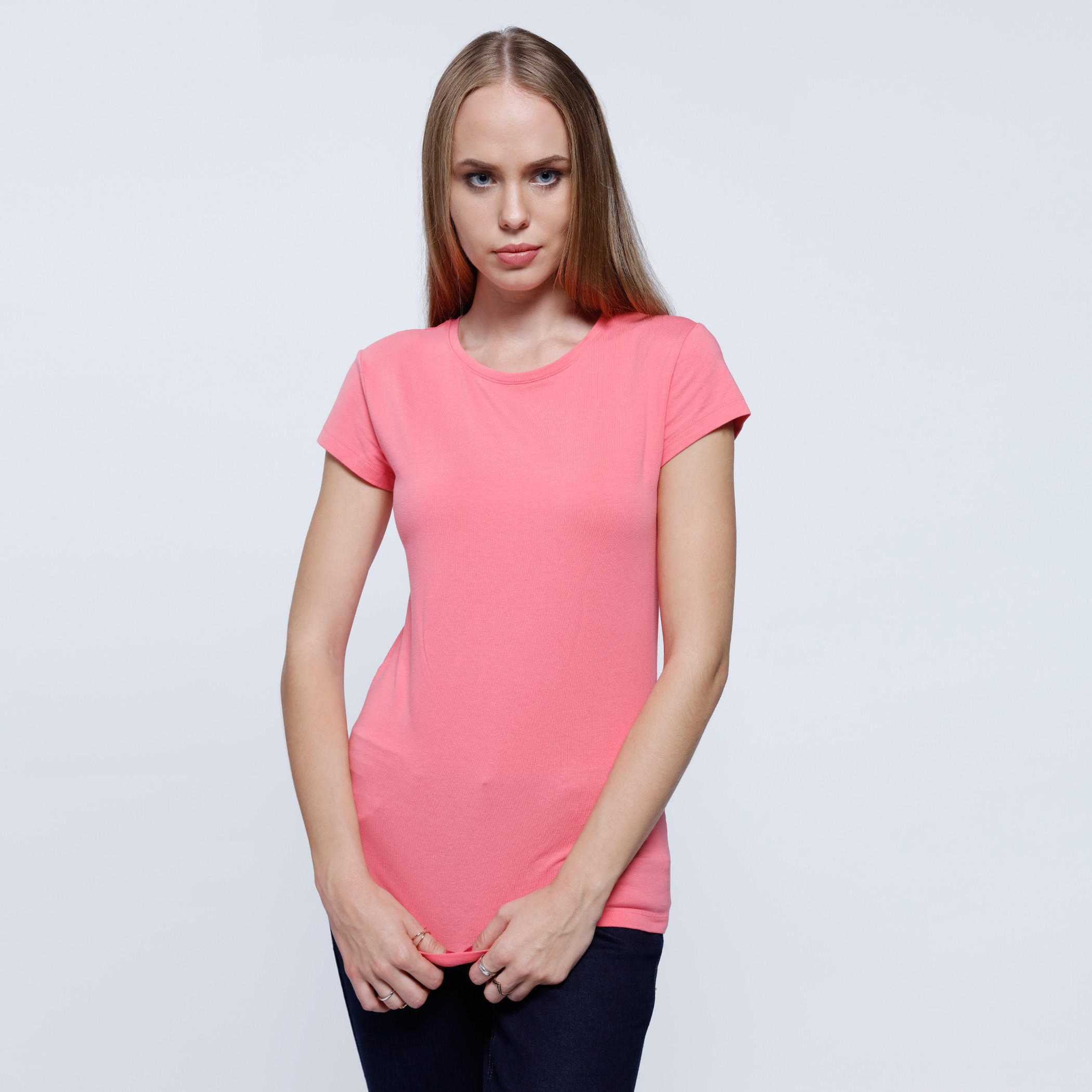 Round Neck T-Shirt with Short Sleeves-women-clothing-tshirts-image-6