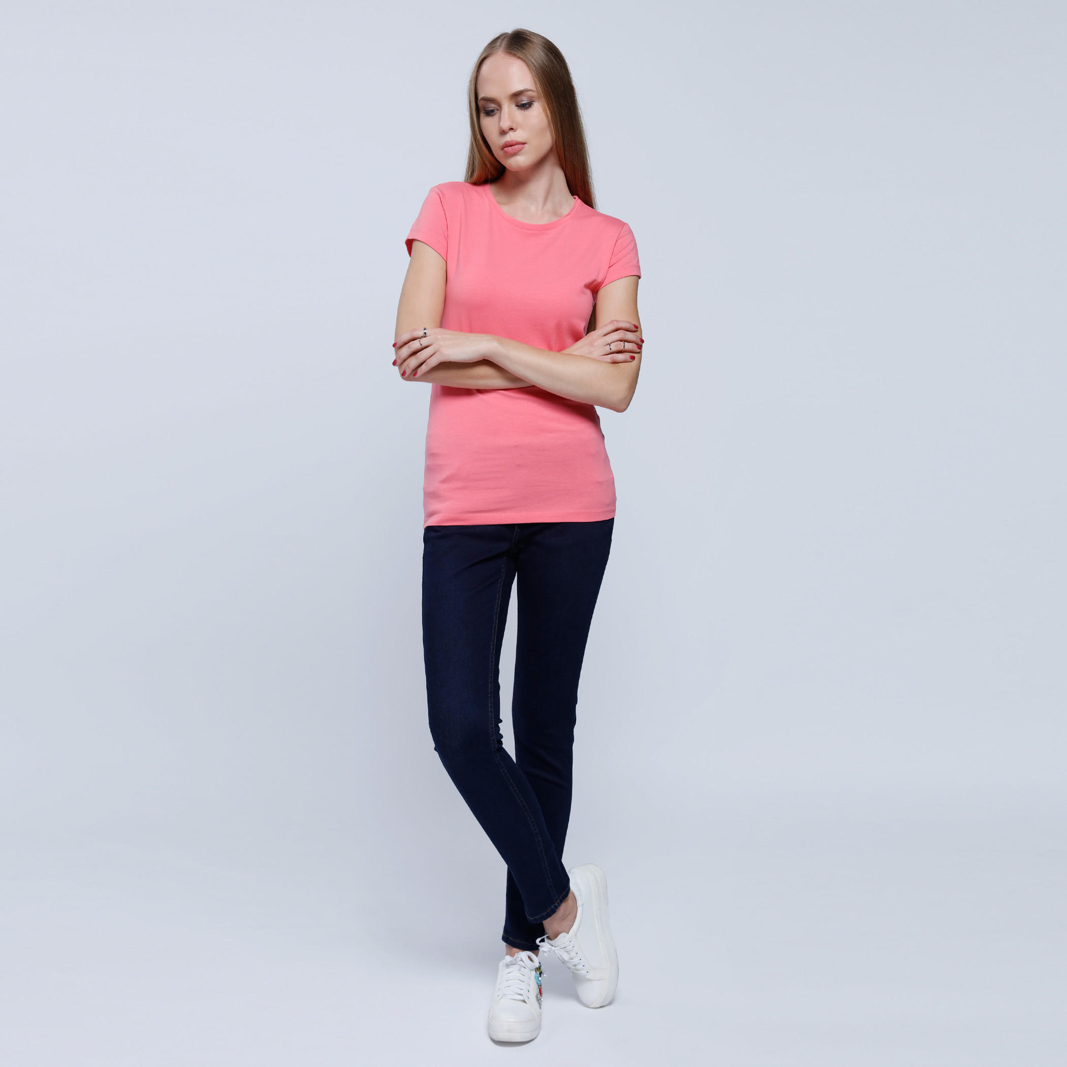 Round Neck T-Shirt with Short Sleeves-women-clothing-tshirts-image-10