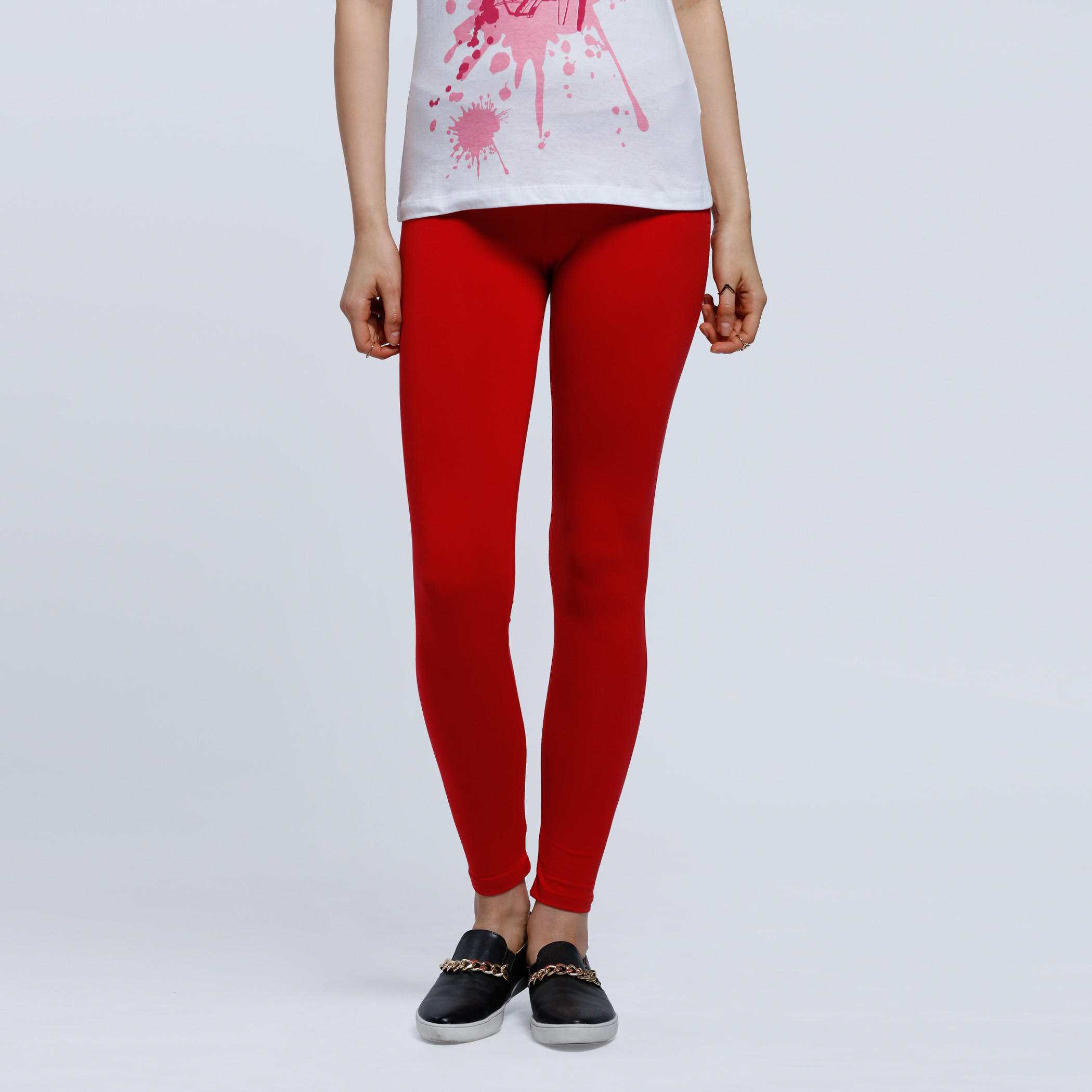 Full Length Leggings with Elasticised Waistband-women-clothing-bottoms-leggings-image-1