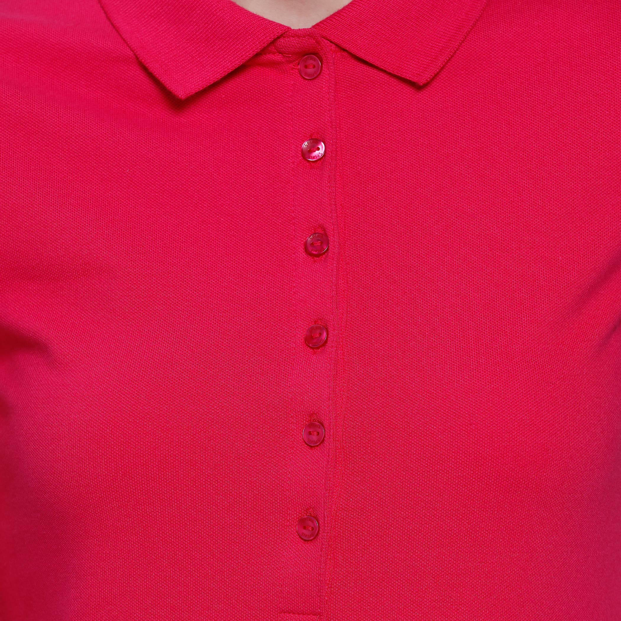 Polo Neck T-Shirt with Short Sleeves-women-clothing-tshirts-image-4