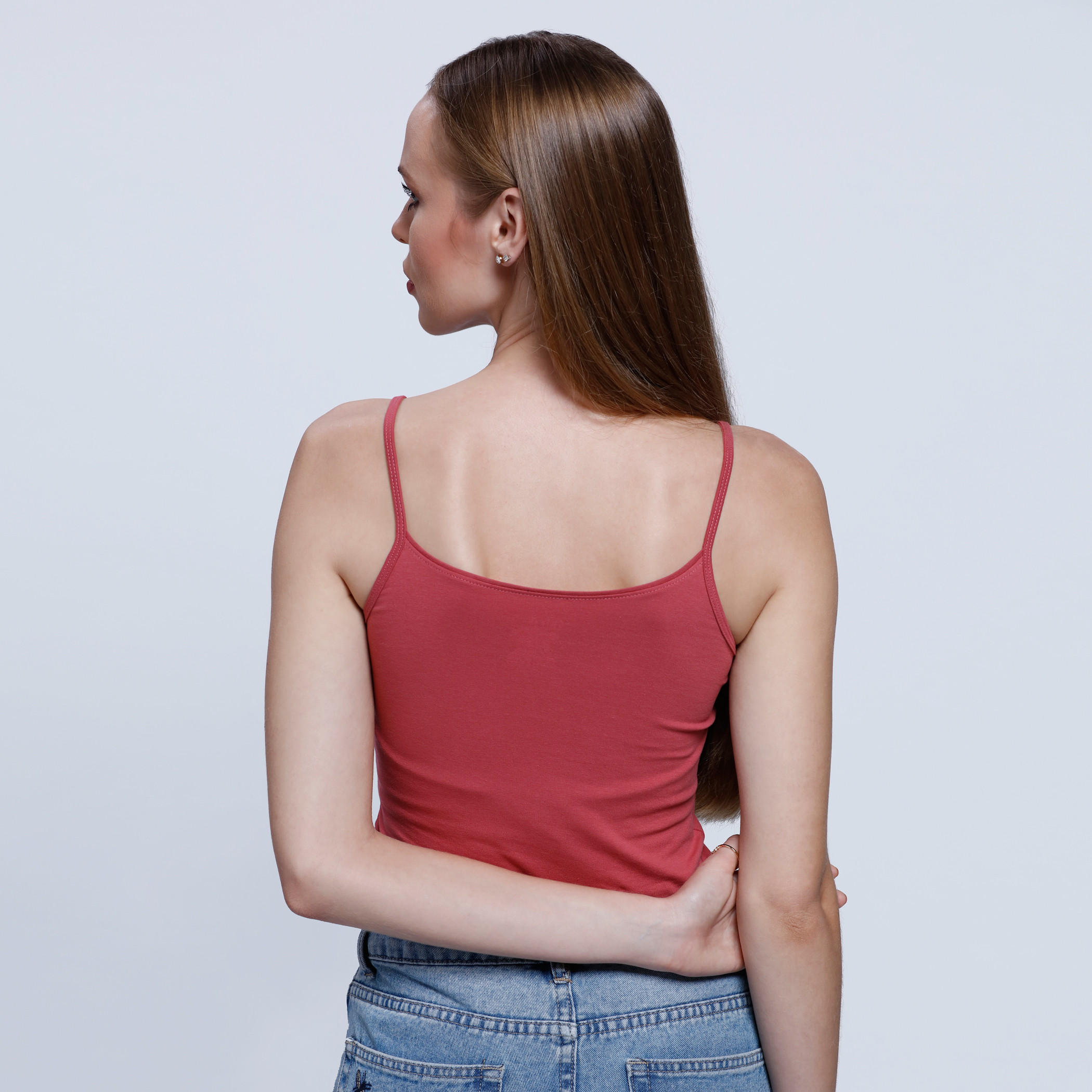 Spaghetti Top with Round Neck-women-clothing-tshirts-image-2