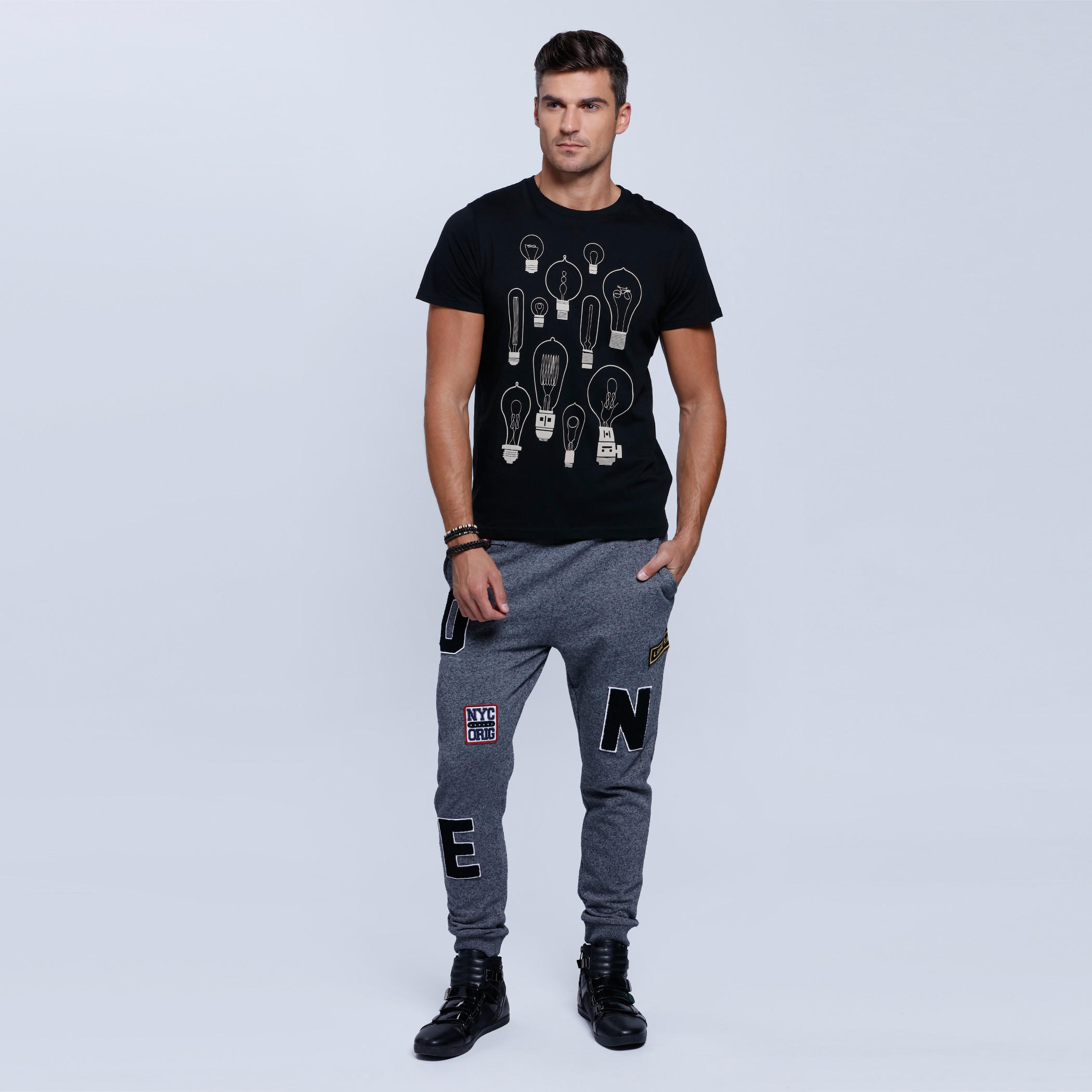 Printed Short Sleeves T-Shirt with Round Neckline-men-clothing-tshirtsandpolos-tshirts-image-5