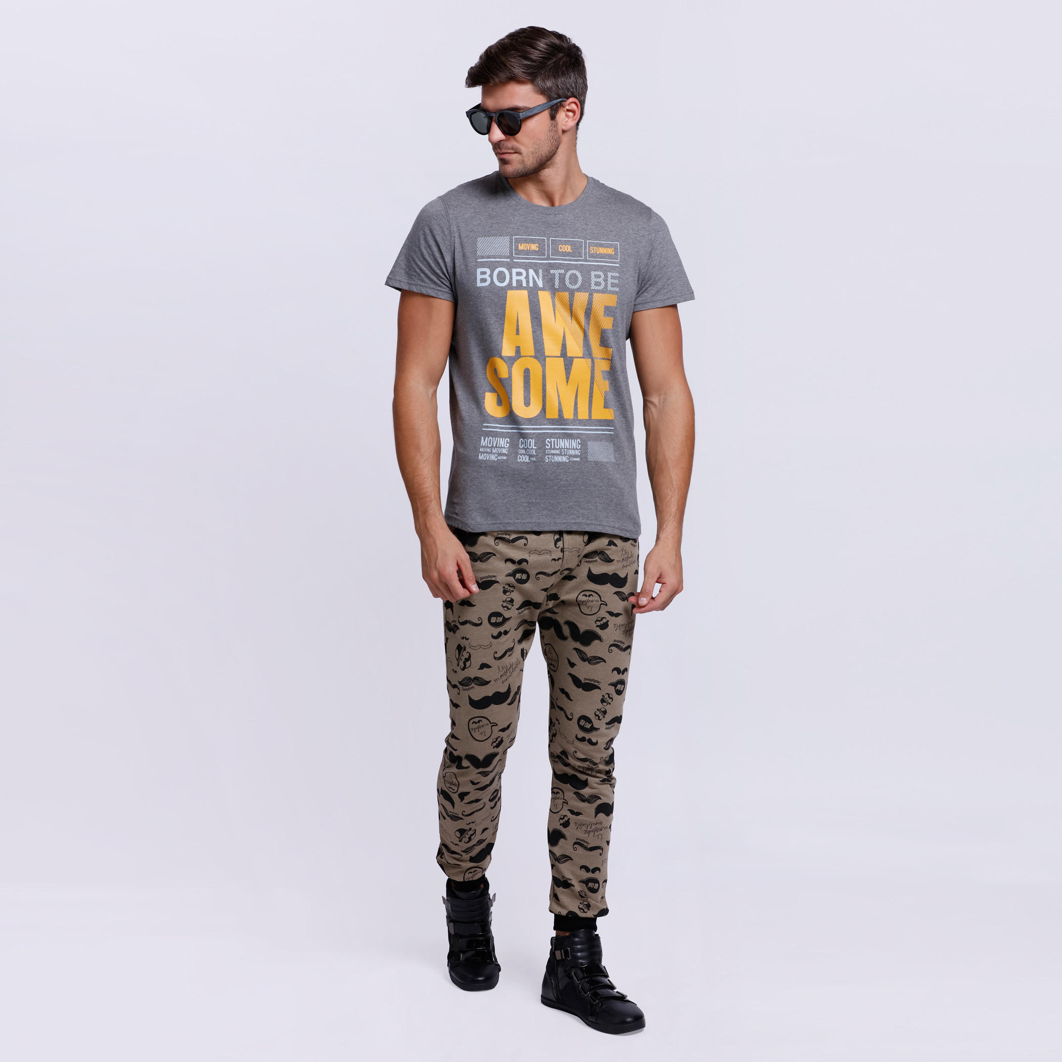 Graphic Print T-Shirt with Crew Neck and Short Sleeves-men-clothing-tshirtsandpolos-tshirts-image-5