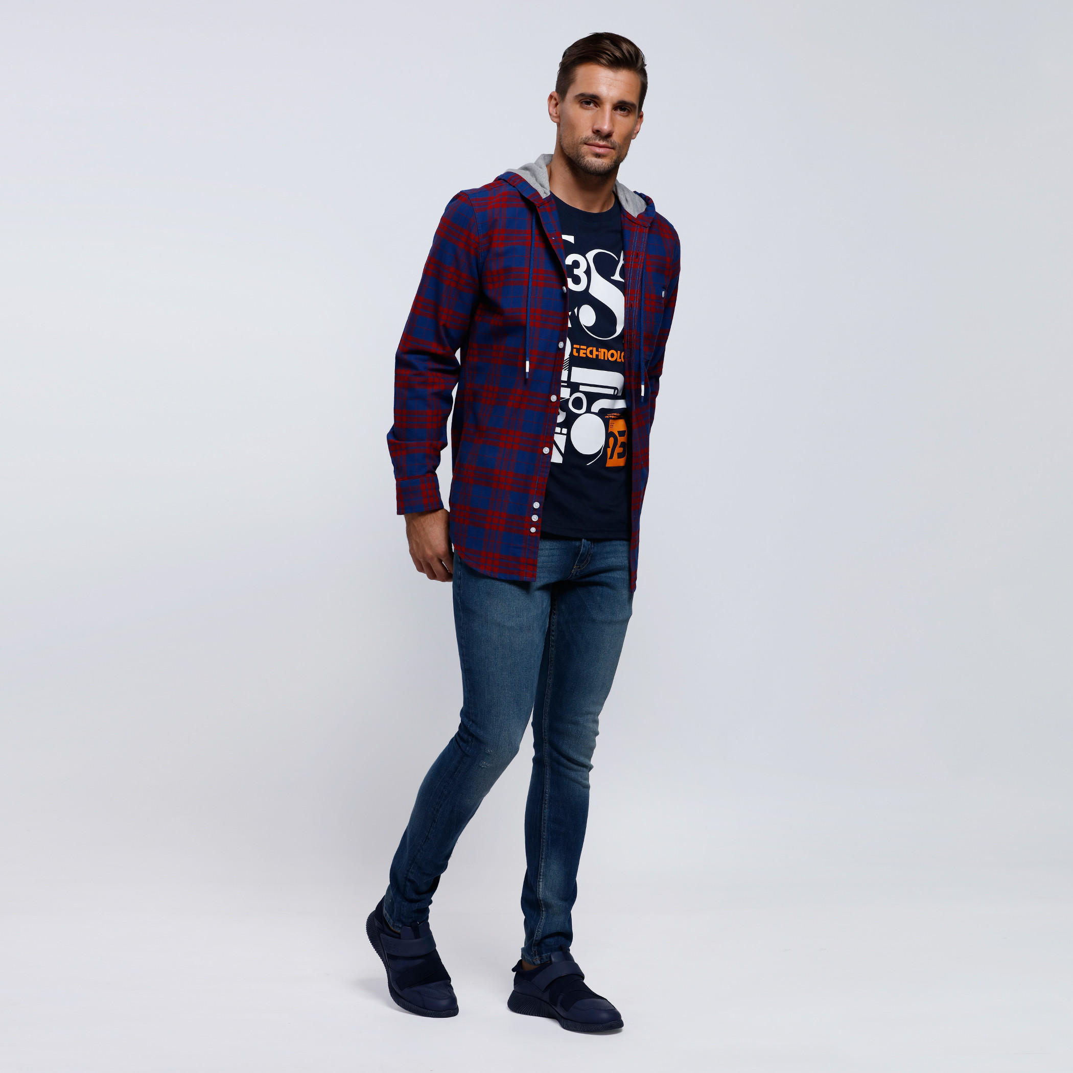 Printed Round Neck T-Shirt with Short Sleeves-men-clothing-tshirtsandpolos-tshirts-image-1