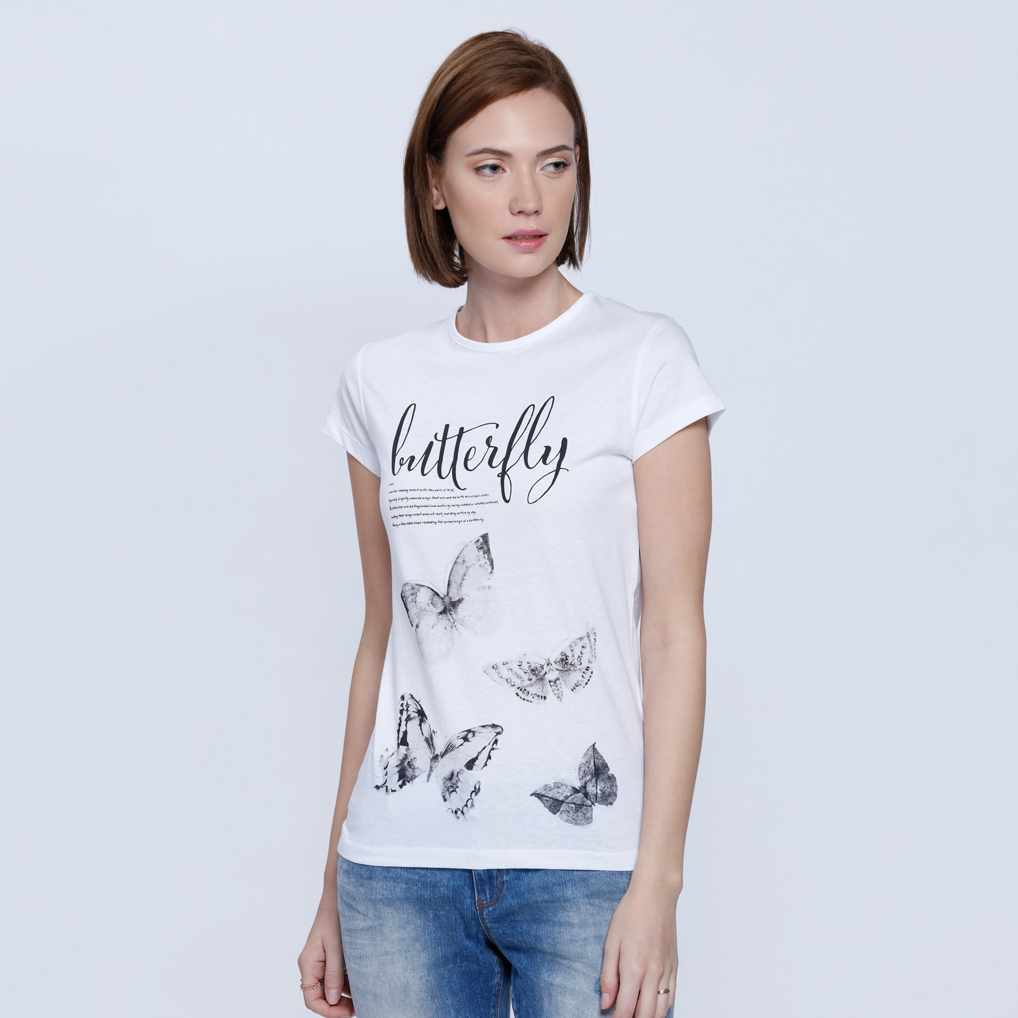 Printed T-Shirt with Round Neck and Short Sleeves-women-clothing-tshirts-image-1