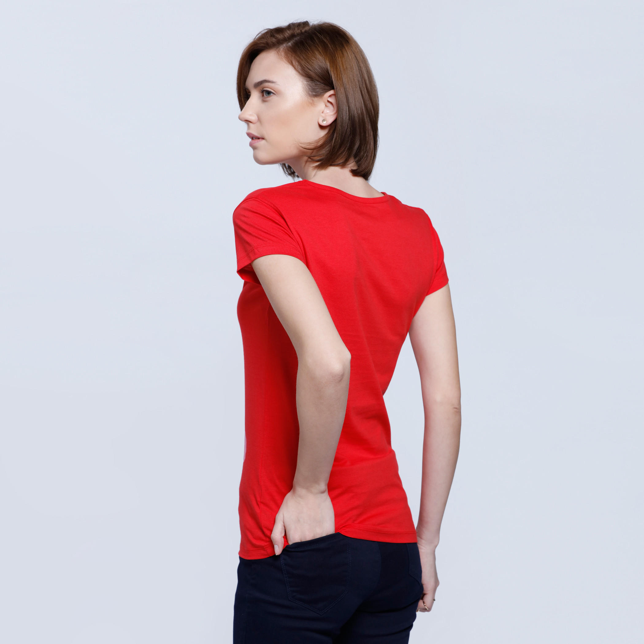 Printed T-Shirt with Round Neck and Short Sleeves-women-clothing-tshirts-image-2