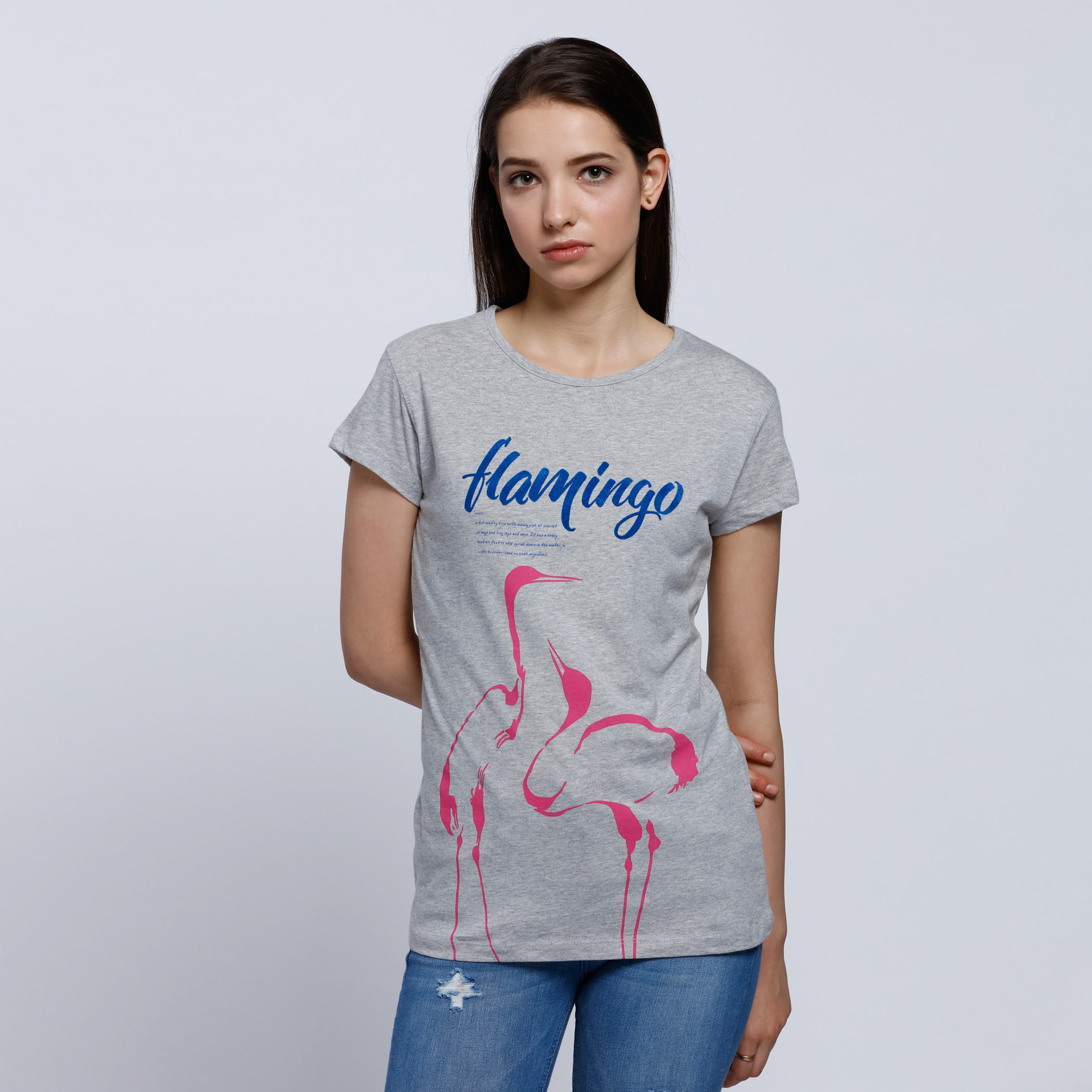 Printed T-Shirt with Round Neck and Short Sleeves-women-clothing-tshirts-image-1