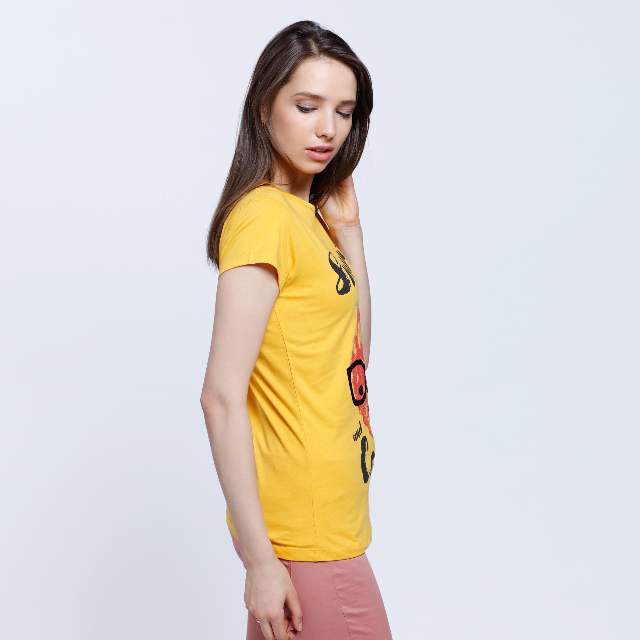 Printed Round Neck T-shirt-women-clothing-tshirts-image-3