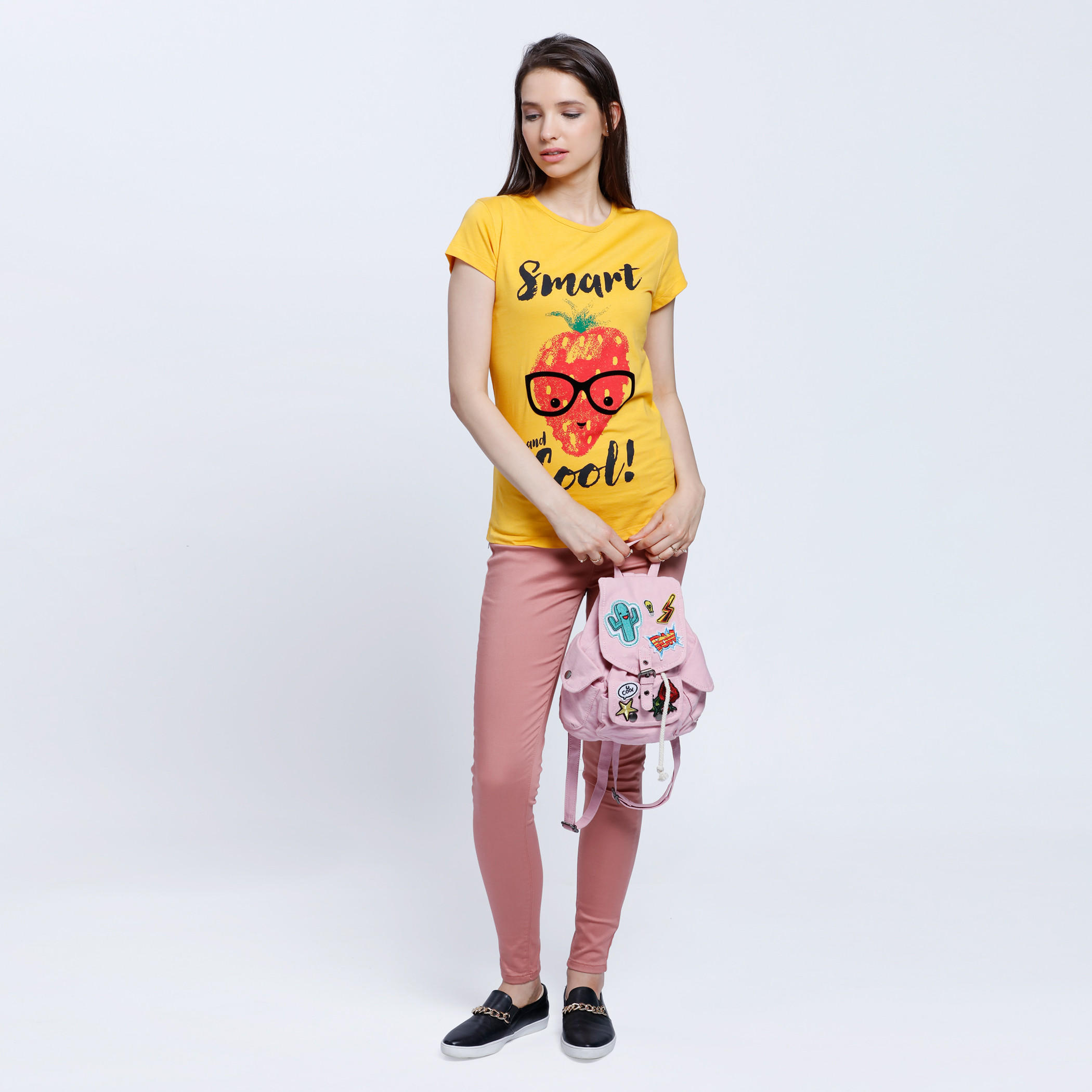 Printed Round Neck T-shirt-women-clothing-tshirts-image-5