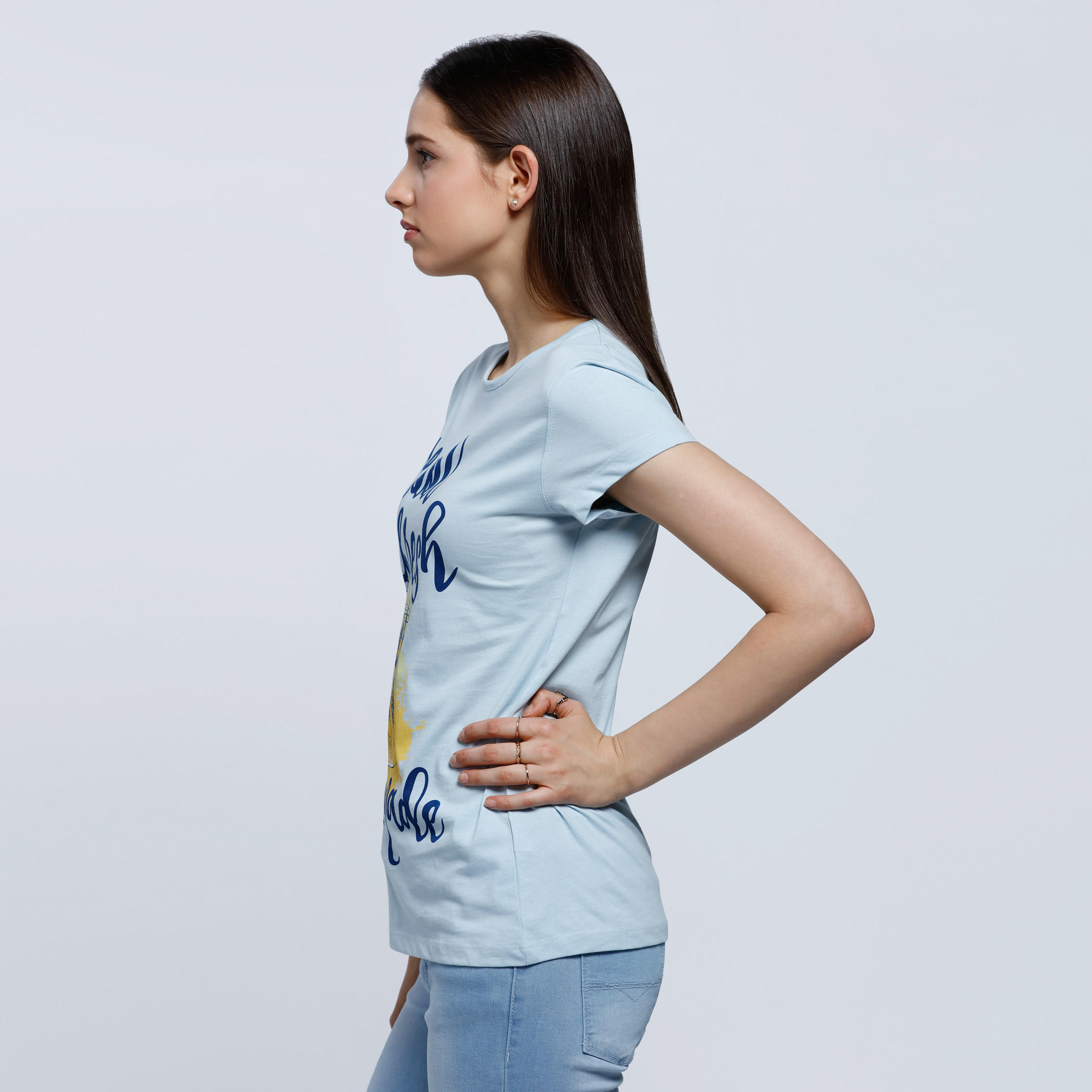 Graphic Print T-Shirt with Round Neck and Short Sleeves-women-clothing-tshirts-image-3