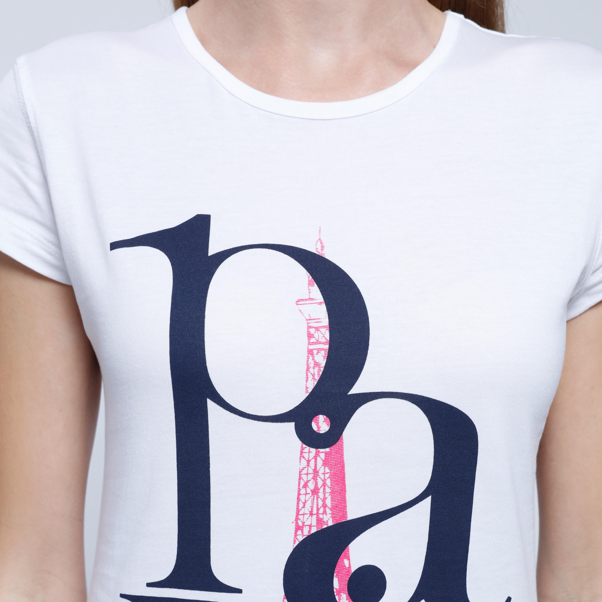 Printed Round Neck T-Shirt with Short Sleeves-women-clothing-tshirts-image-4