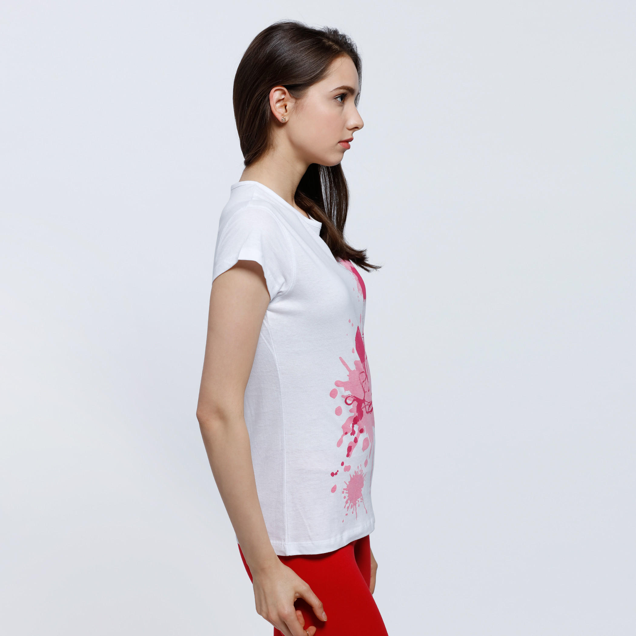 Printed Short Sleeves T-Shirt with Round Neck-women-clothing-tshirts-image-3