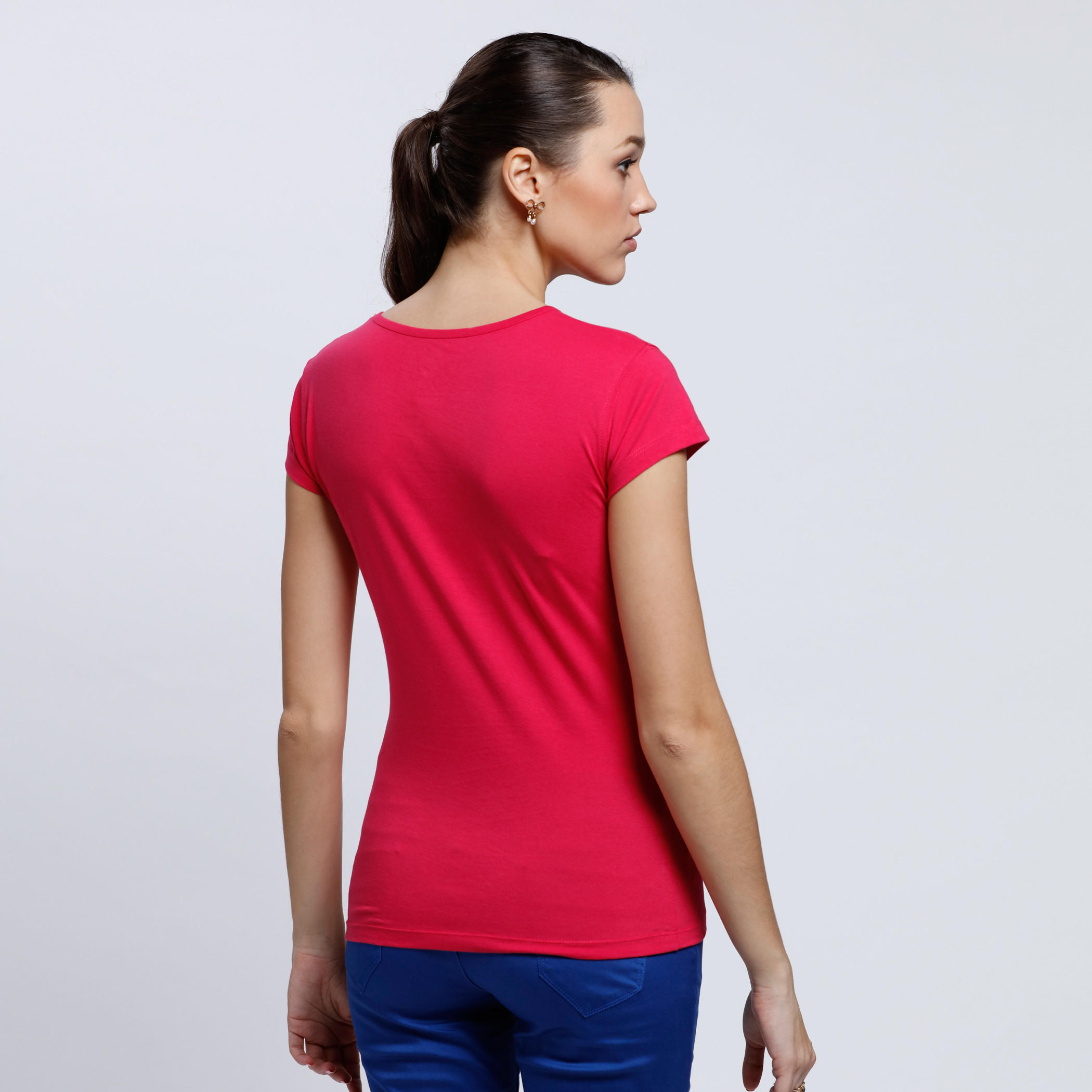 Printed Short Sleeves T-Shirt with Round Neck-women-clothing-tshirts-image-2
