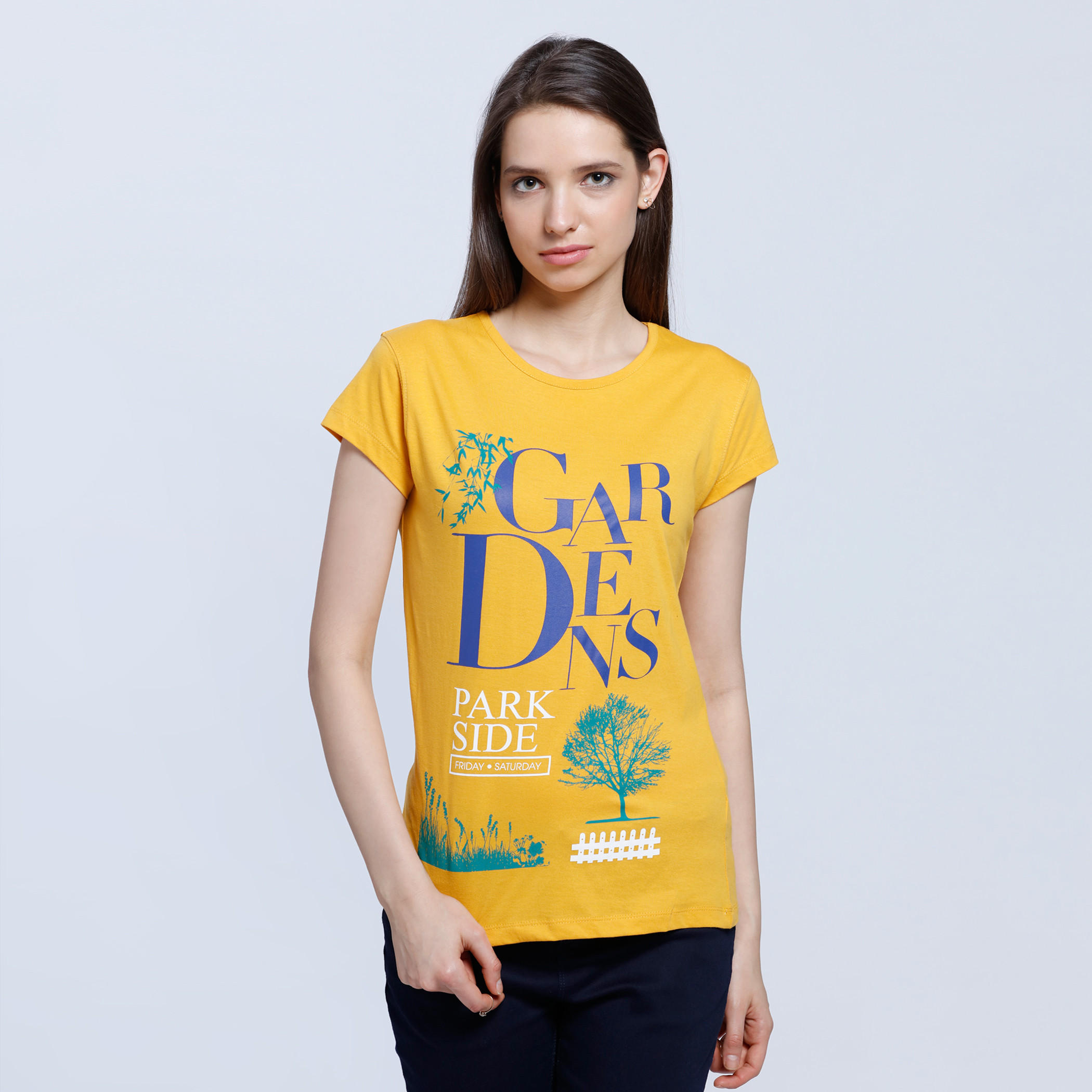 Printed Round Neck T-shirt-women-clothing-tshirts-image-1
