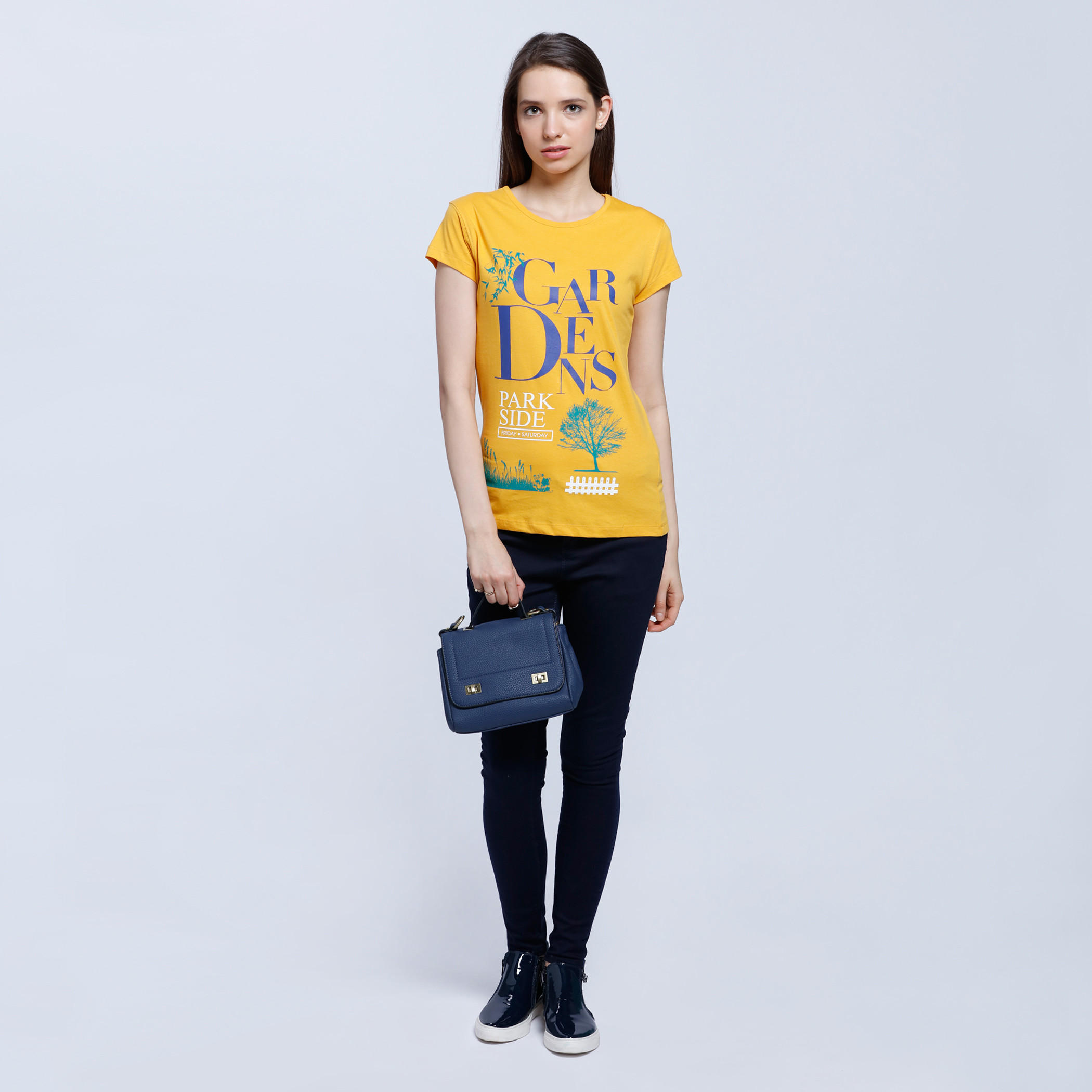 Printed Round Neck T-shirt-women-clothing-tshirts-image-5