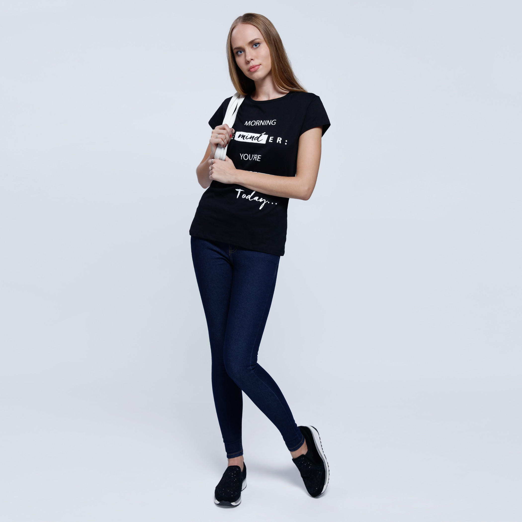 Printed Round Neck T-Shirt with Short Sleeves-women-clothing-tshirts-image-5