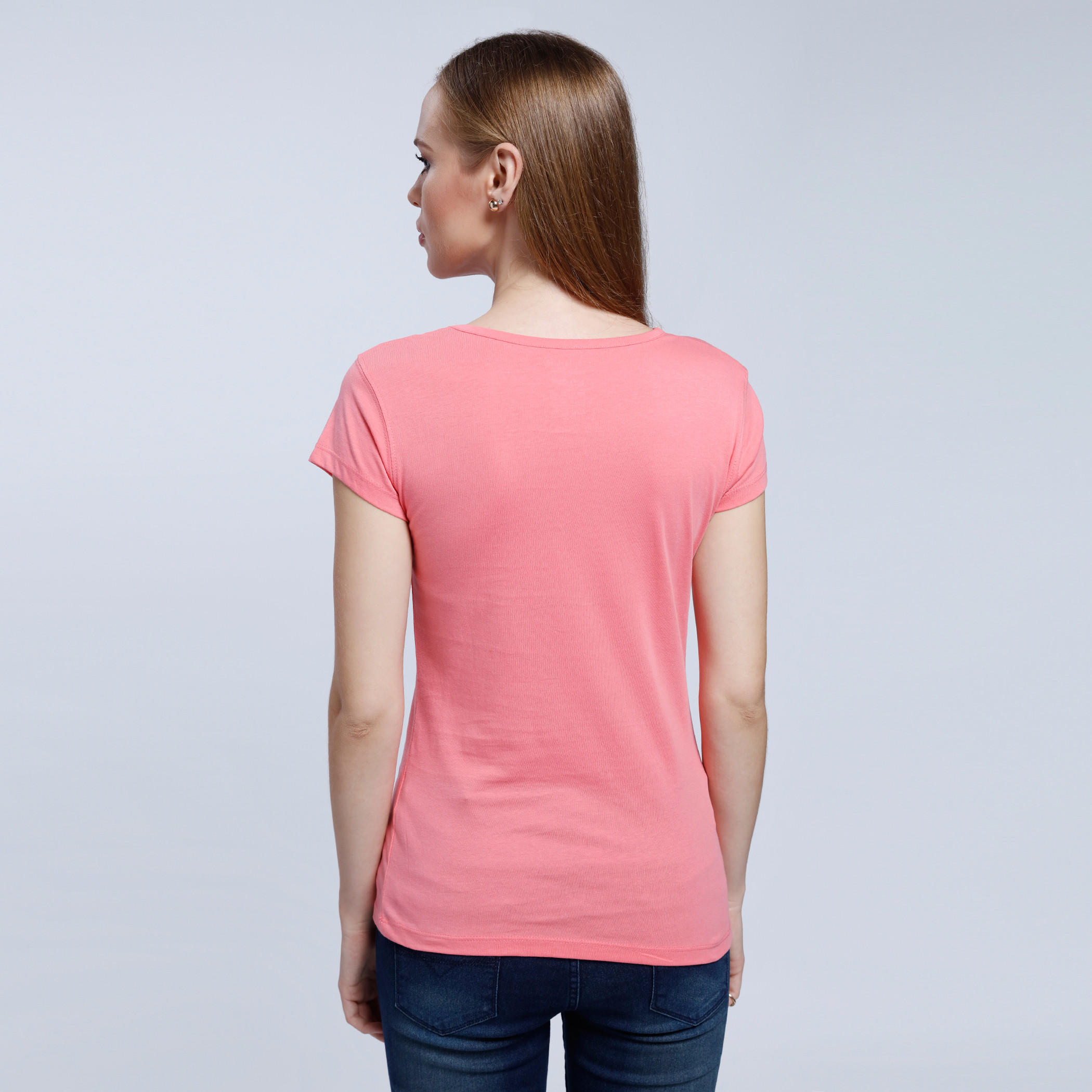 Printed T-Shirt with Round Neck and Short Sleeves-women-clothing-tshirts-image-2