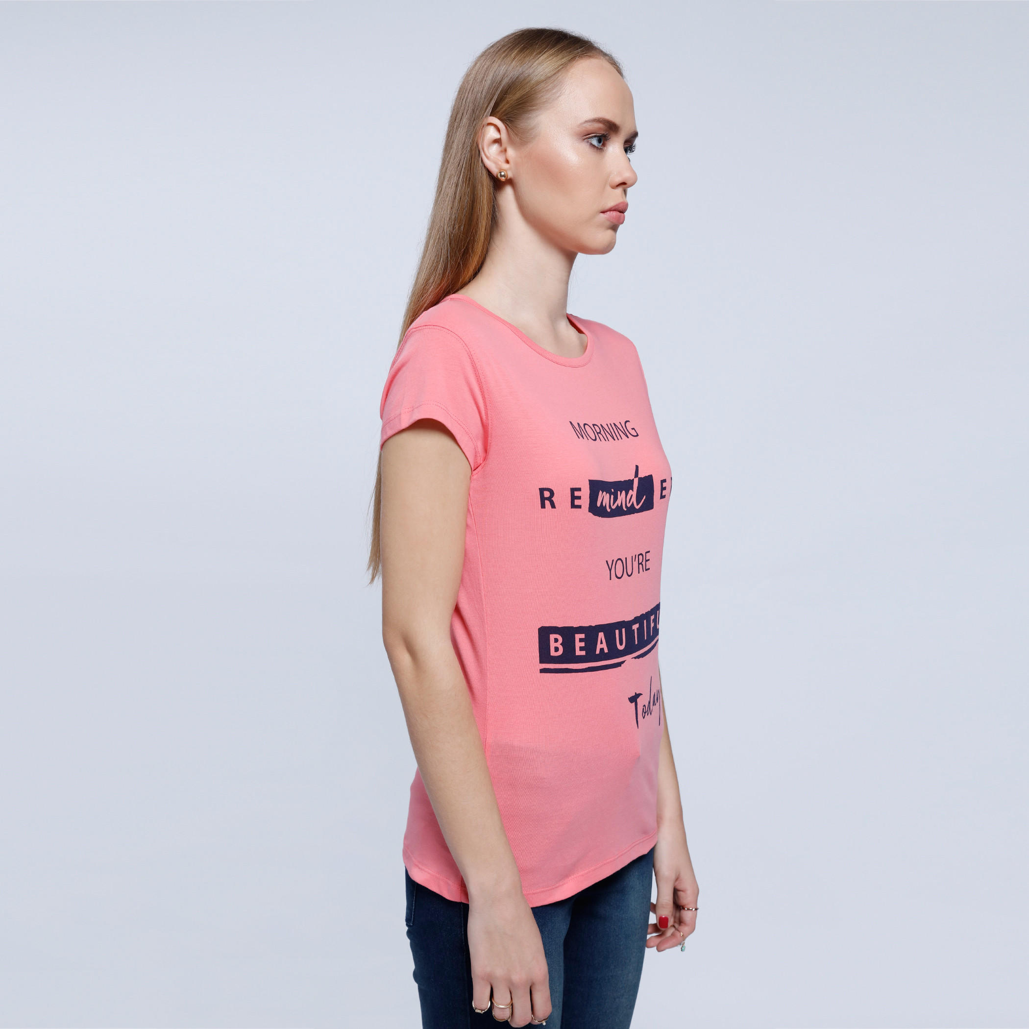 Printed T-Shirt with Round Neck and Short Sleeves-women-clothing-tshirts-image-3