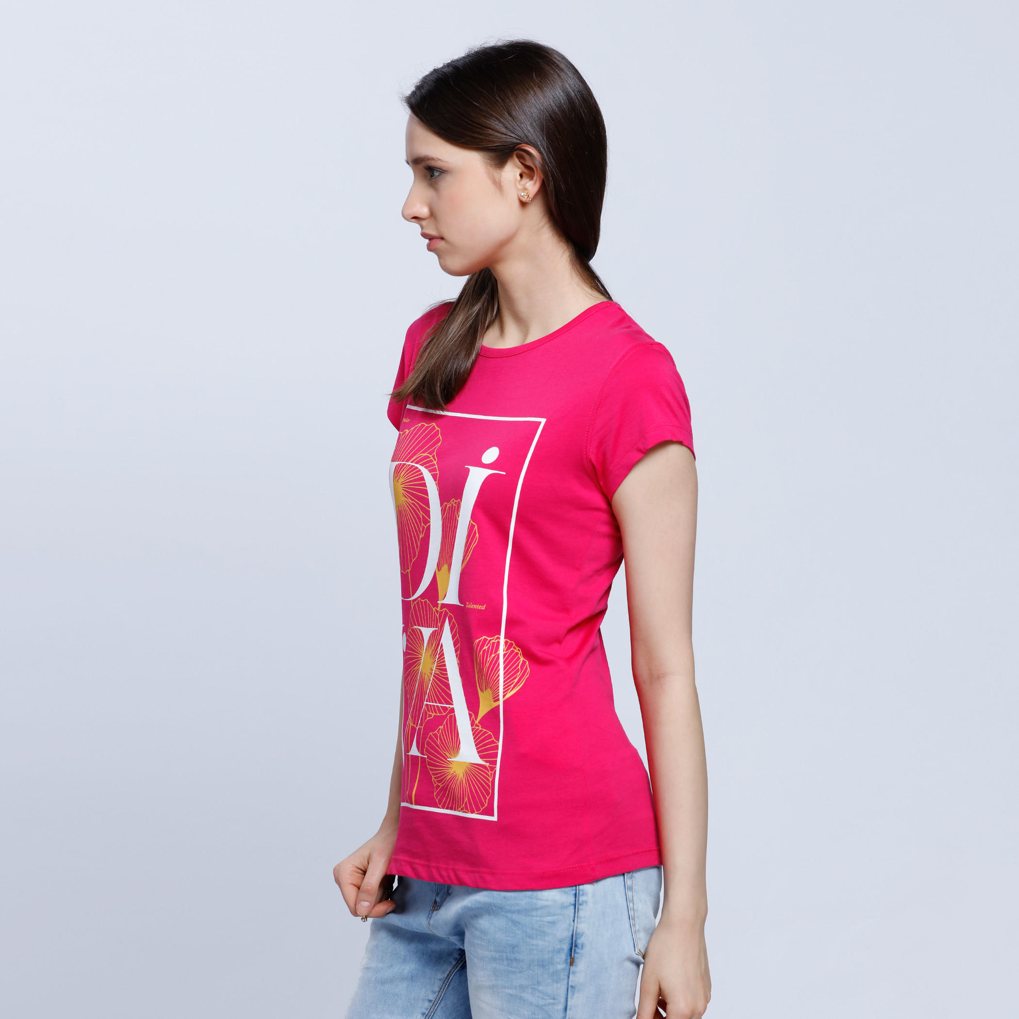 Printed Round Neck T-shirt-women-clothing-tshirts-image-3