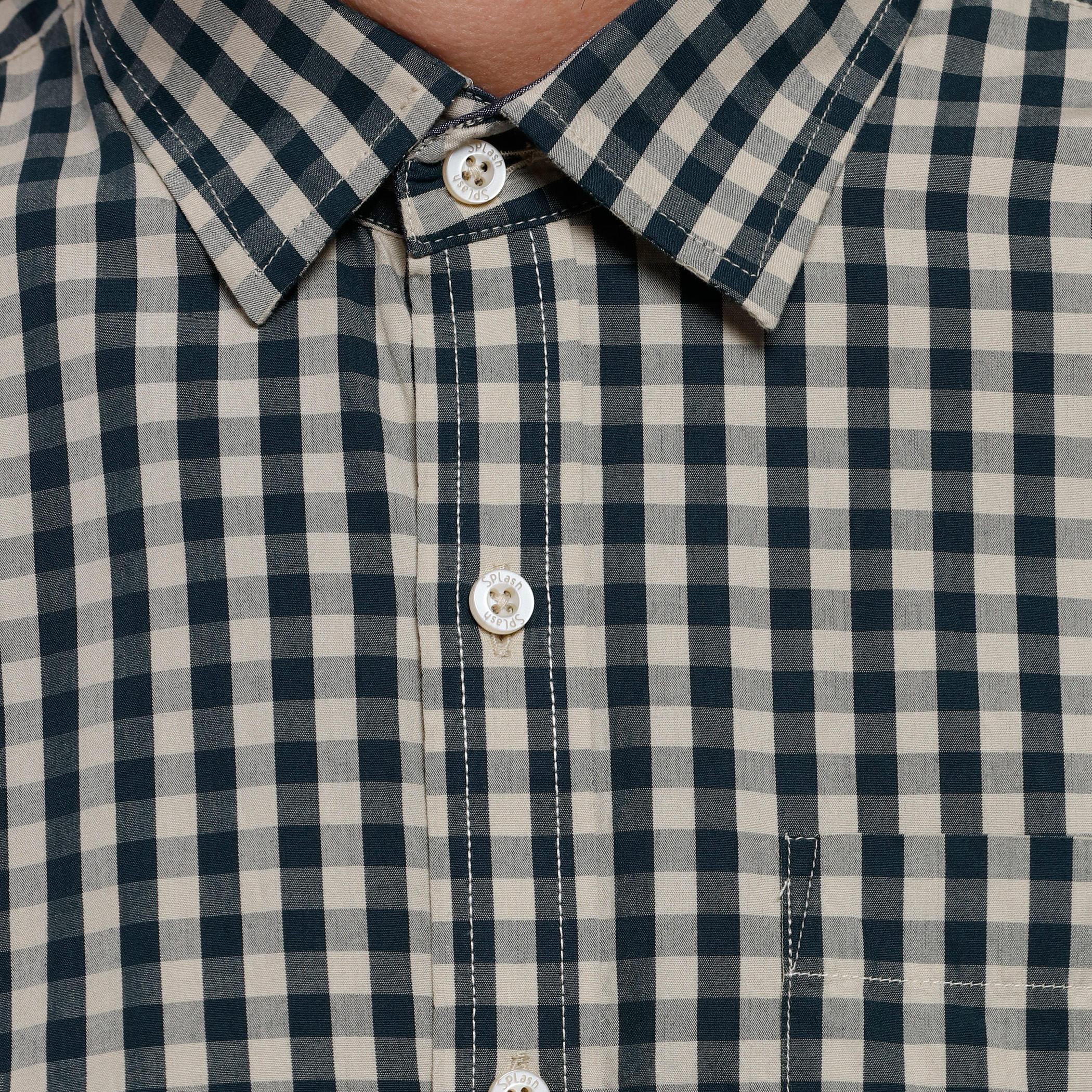 Chequered Shirt with Complete Placket and Long Sleeves-men-clothing-shirts-image-4