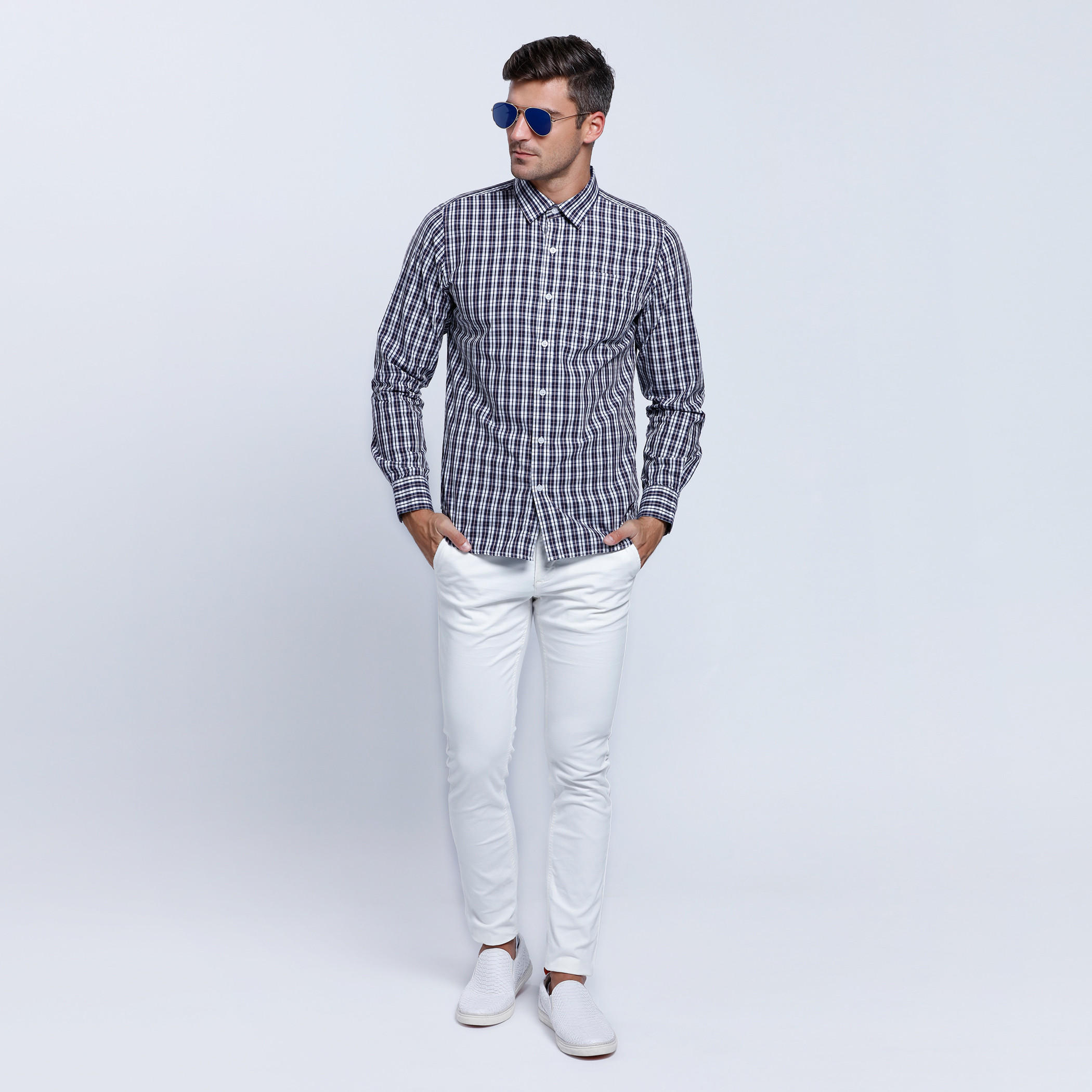 Chequered Long Sleeves Shirt-men-clothing-shirts-image-1