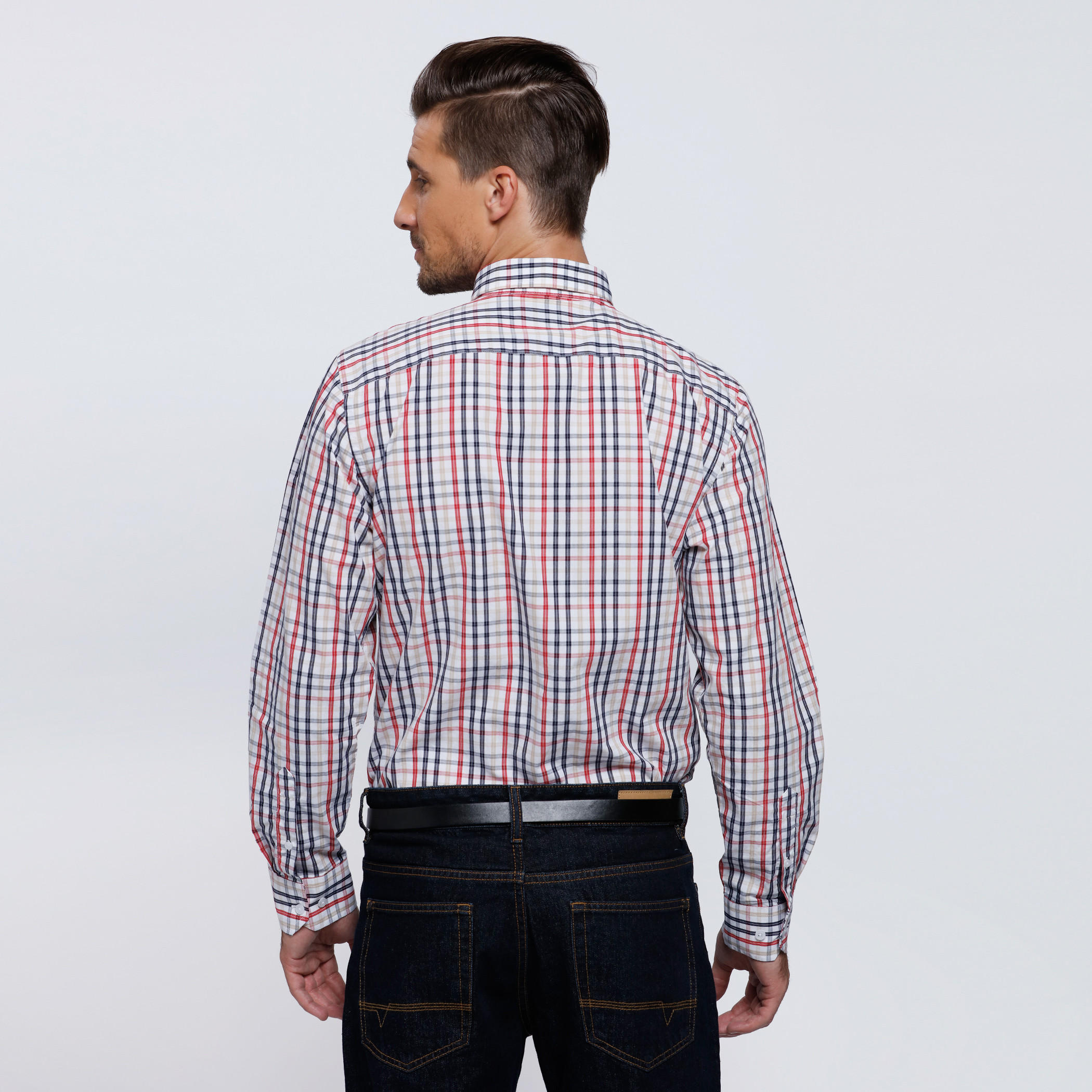 Chequered Shirt with Long Sleeves-men-clothing-shirts-image-2