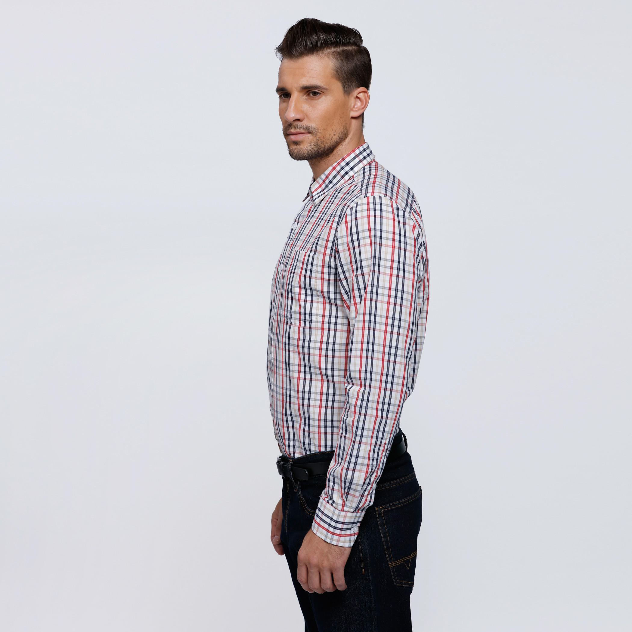 Chequered Shirt with Long Sleeves-men-clothing-shirts-image-3
