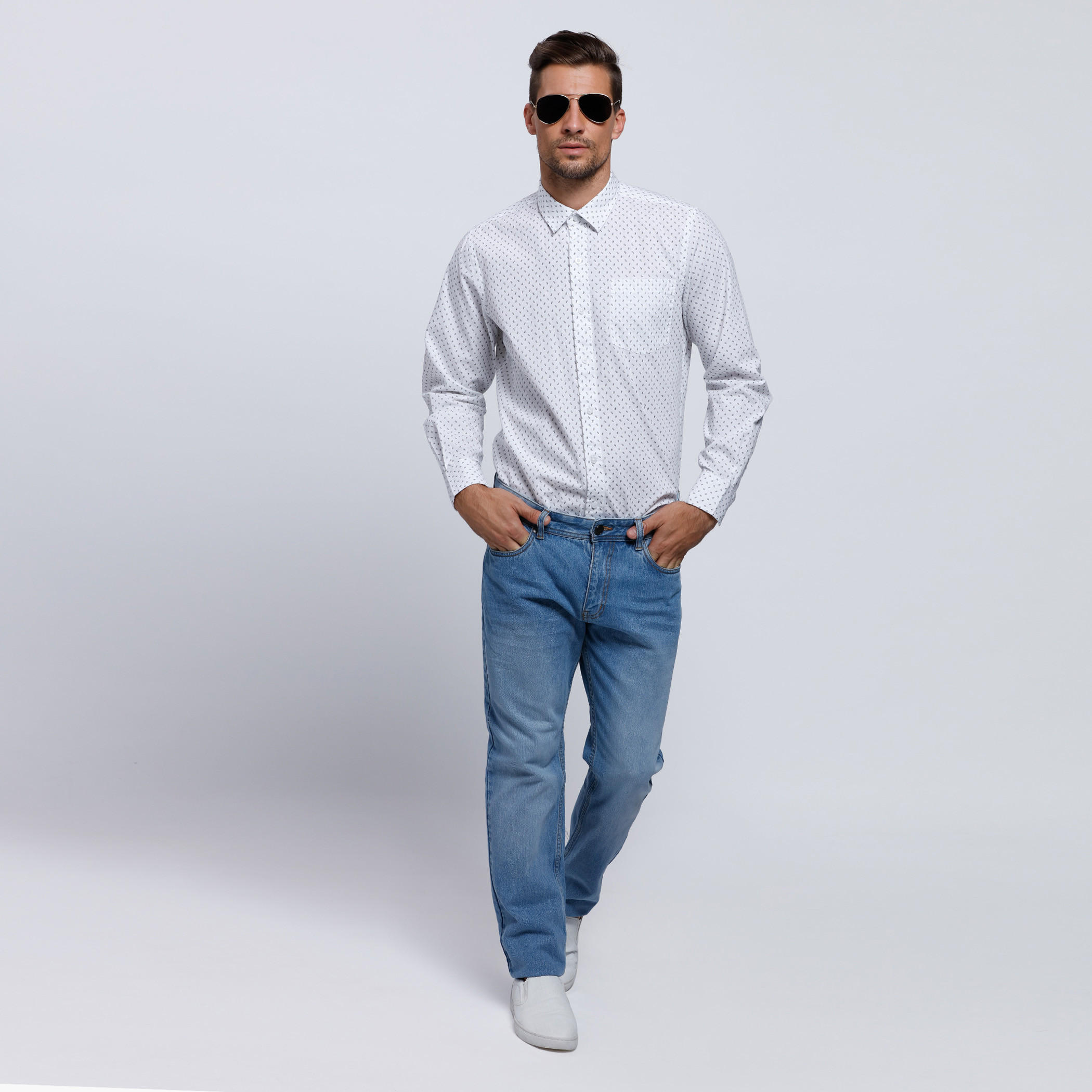 Printed Shirt with Long Sleeves-men-clothing-shirts-image-1