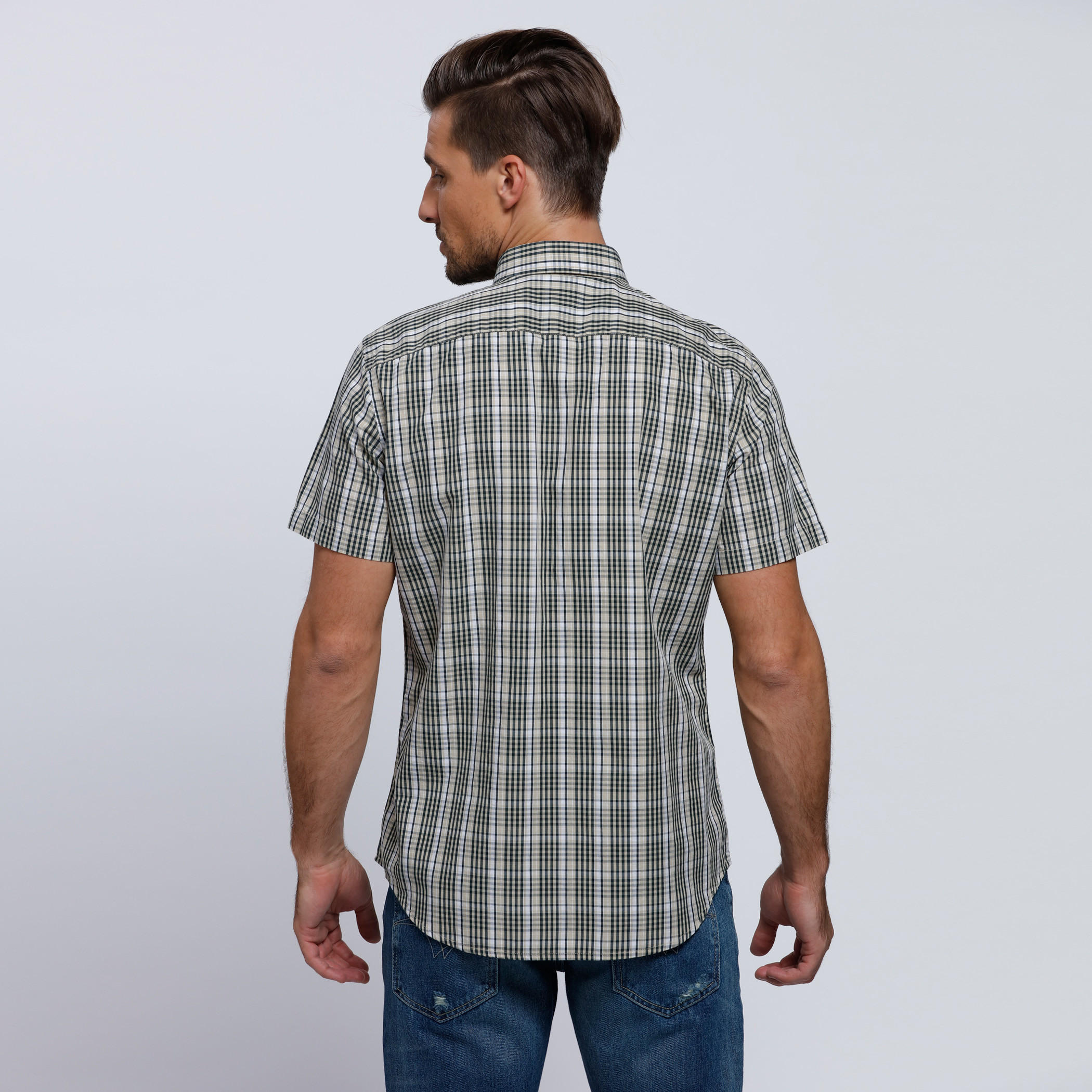 Chequered Shirt with Short Sleeves-men-clothing-shirts-image-4
