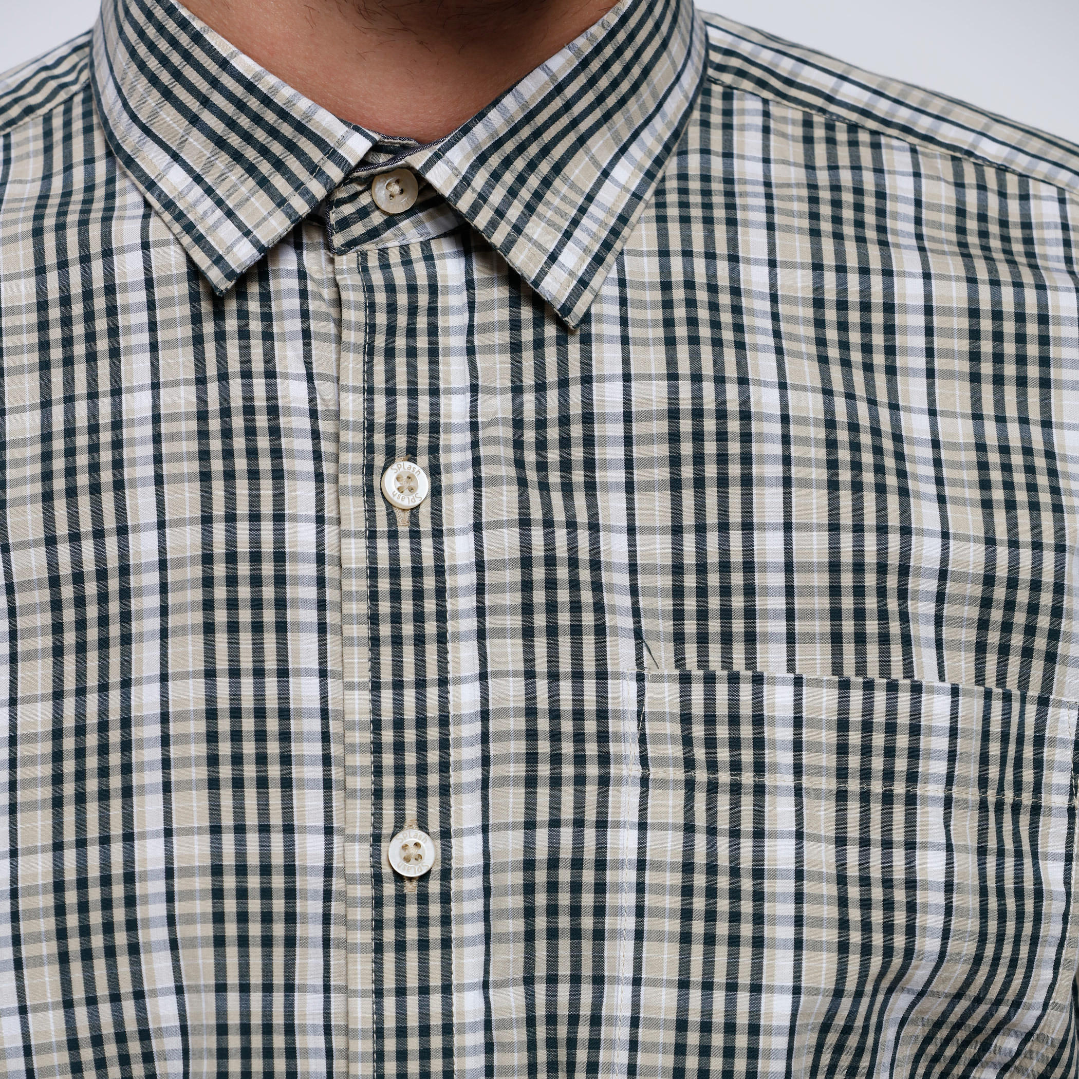 Chequered Shirt with Short Sleeves-men-clothing-shirts-image-2