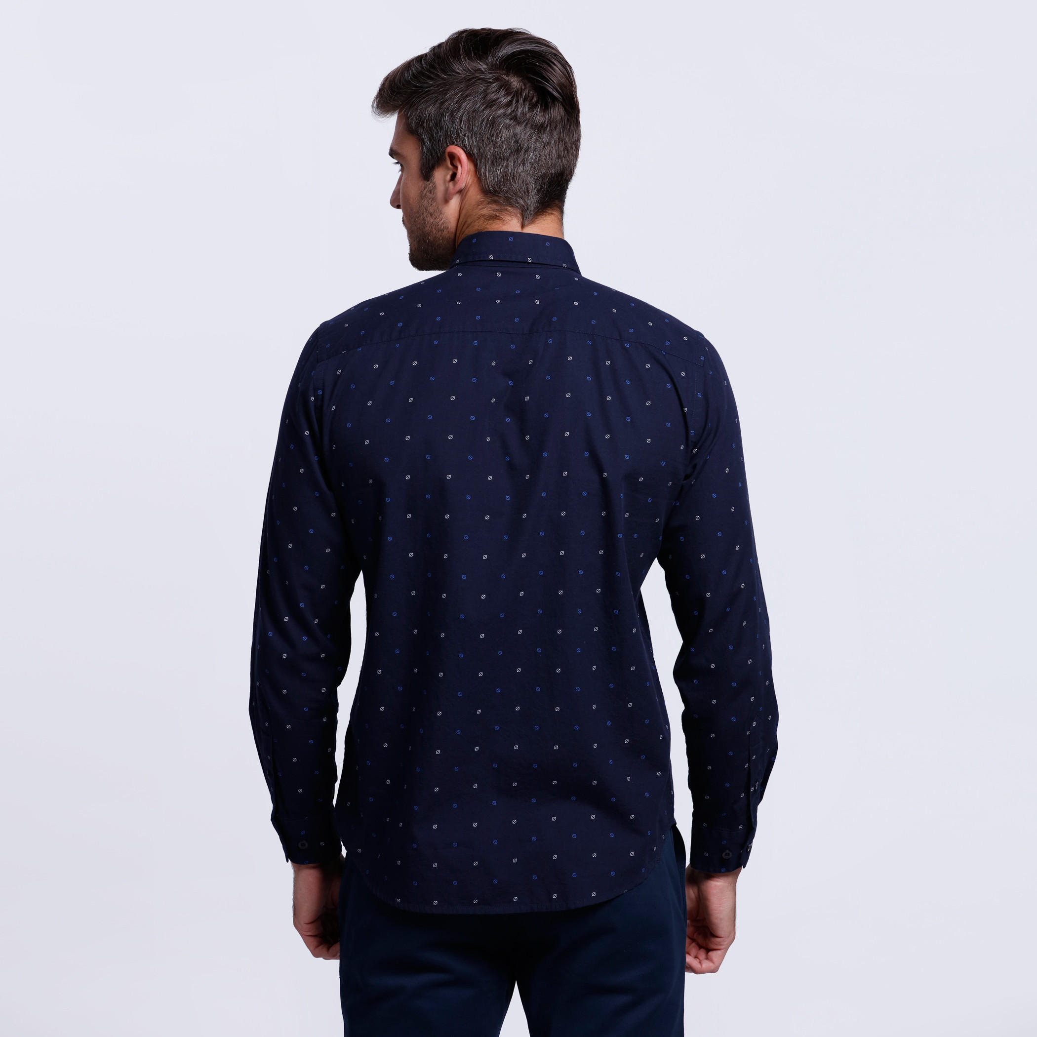 Printed Shirt with Complete Placket and Long Sleeves-men-clothing-shirts-image-2