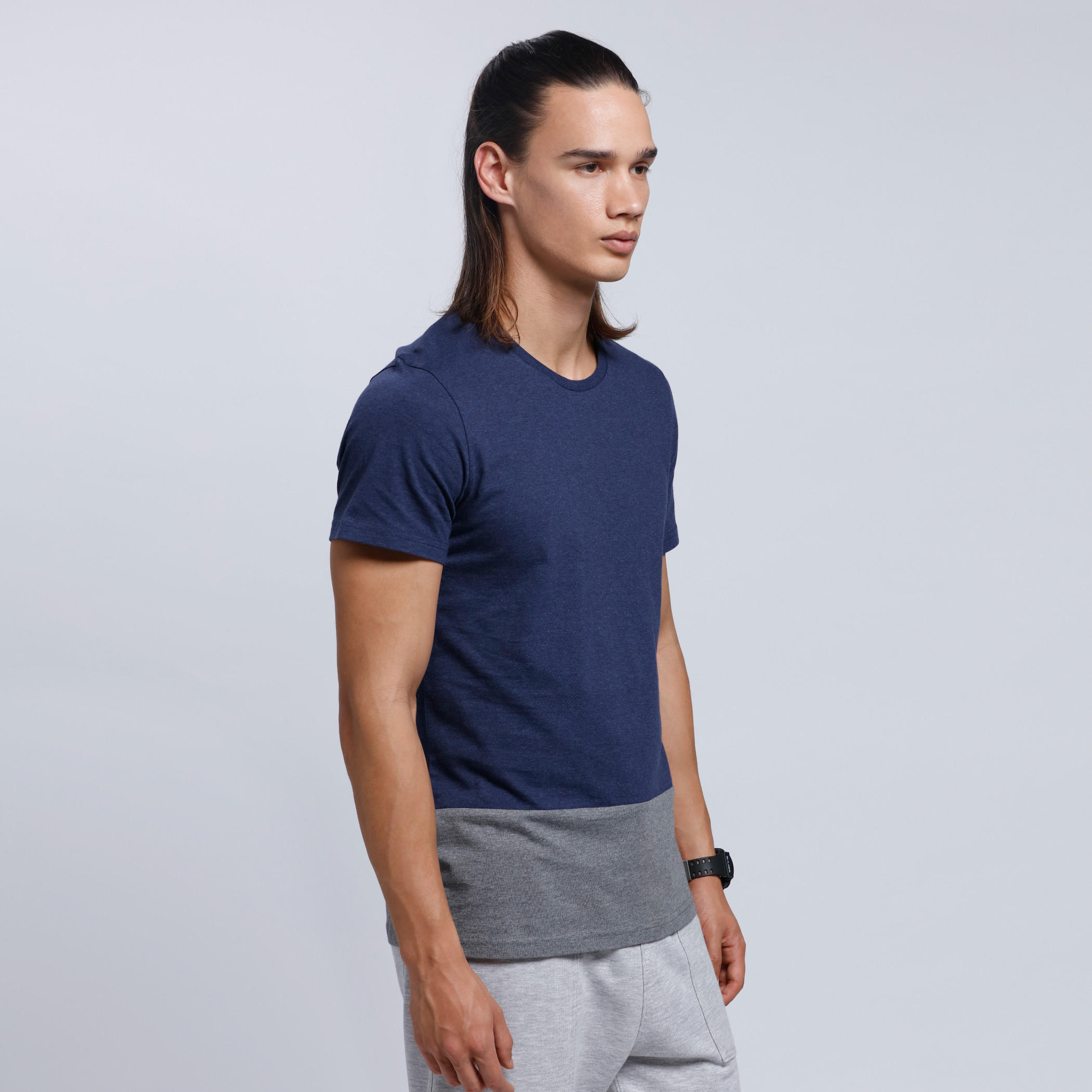 Organic Cotton Round Neck T-shirt with Short Sleeves-men-clothing-tshirtsandpolos-tshirts-image-3