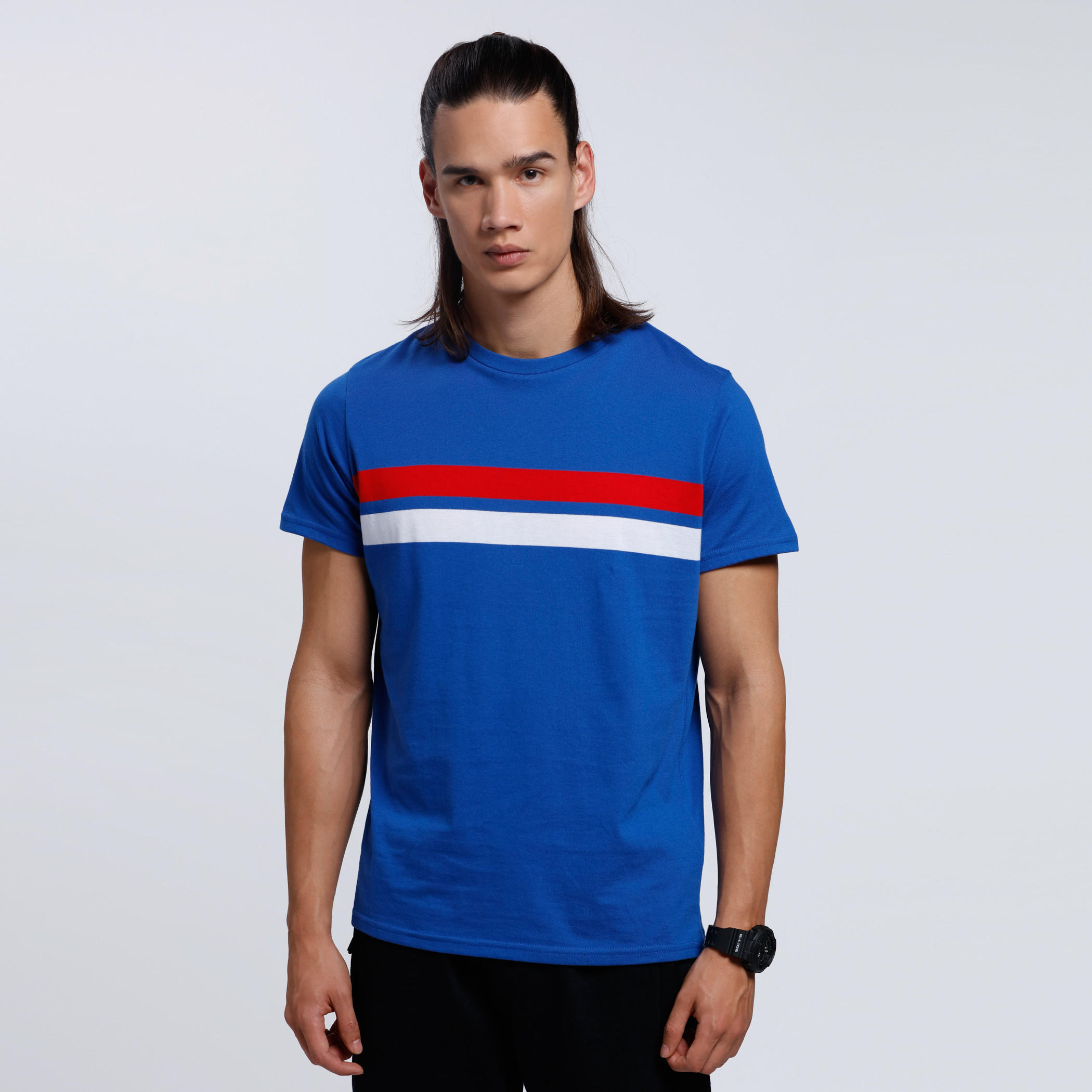 Round Neck T-Shirt with Short Sleeves-men-clothing-tshirtsandpolos-tshirts-image-1