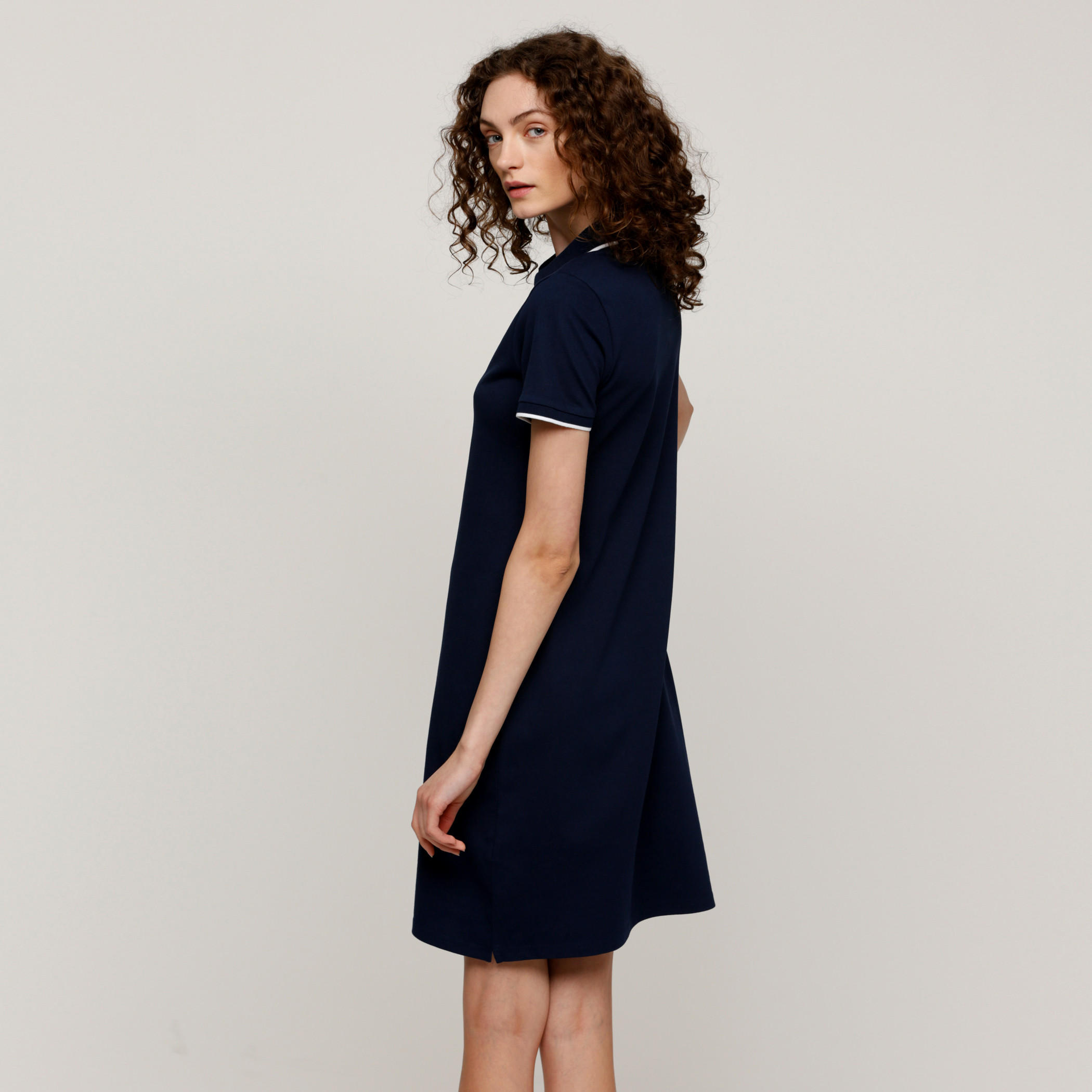 فستان متوسط الطول بياقة بولو وأكمام قصيرة-women-clothing-shirtsandblouses-blouses-image-3