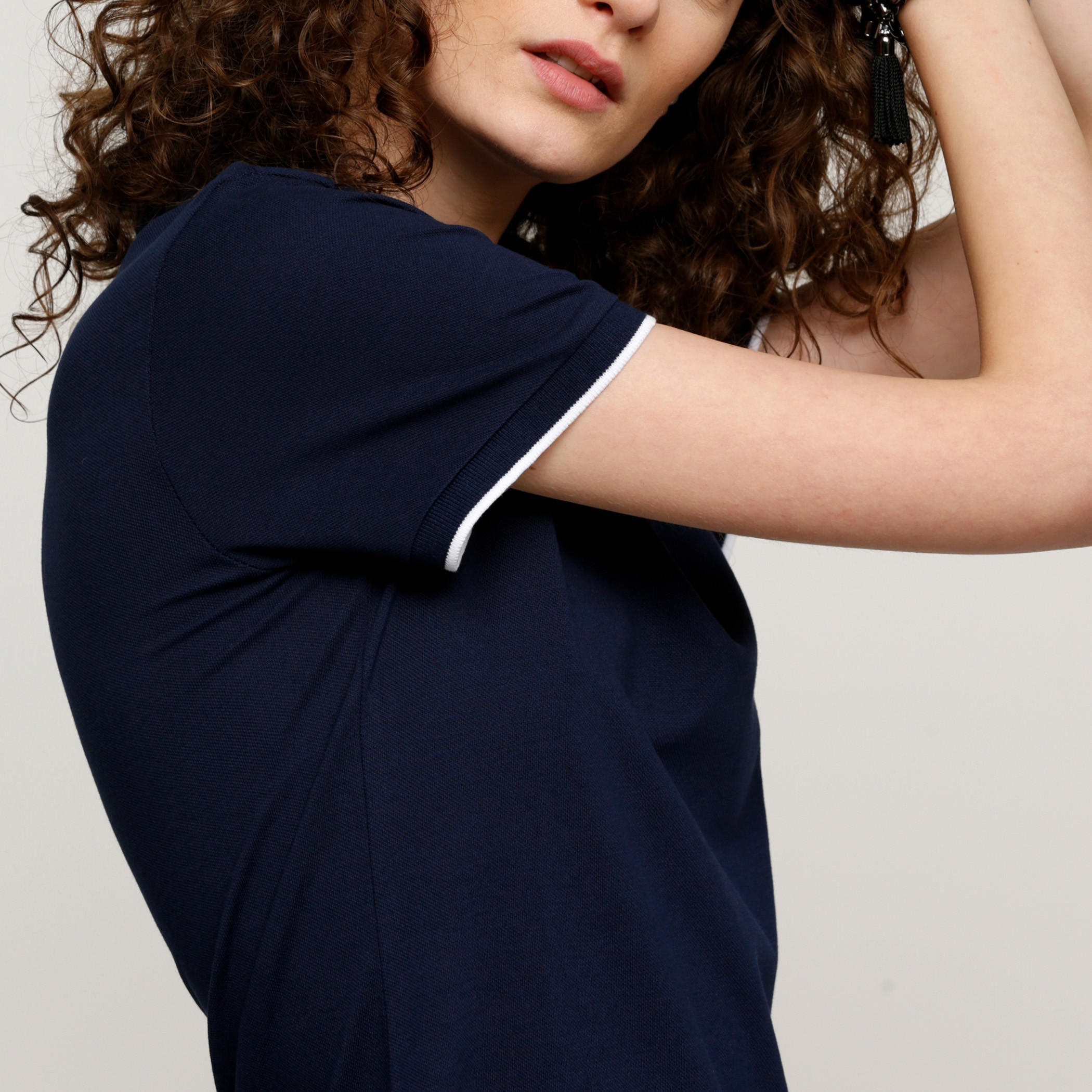 فستان متوسط الطول بياقة بولو وأكمام قصيرة-women-clothing-shirtsandblouses-blouses-image-4