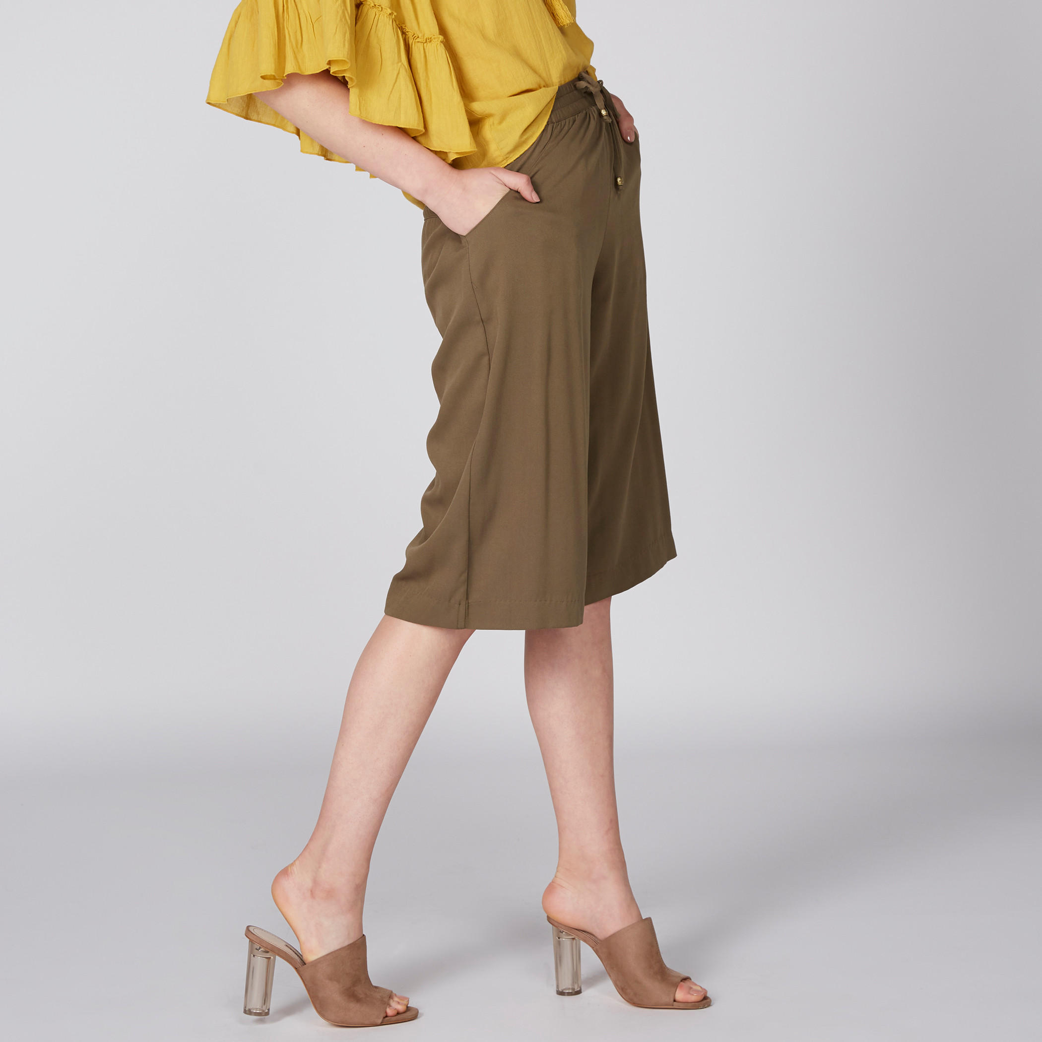 Pocket Detail Culottes with Elasticised Waistband and Drawstring-women-clothing-bottoms-trousers-image-4