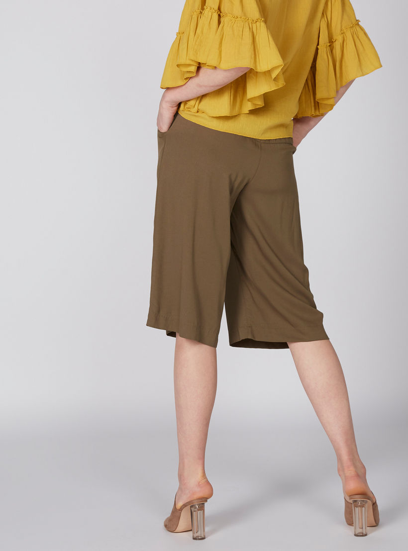 Pocket Detail Culottes with Elasticised Waistband and Drawstring-women-clothing-bottoms-trousers-image-5