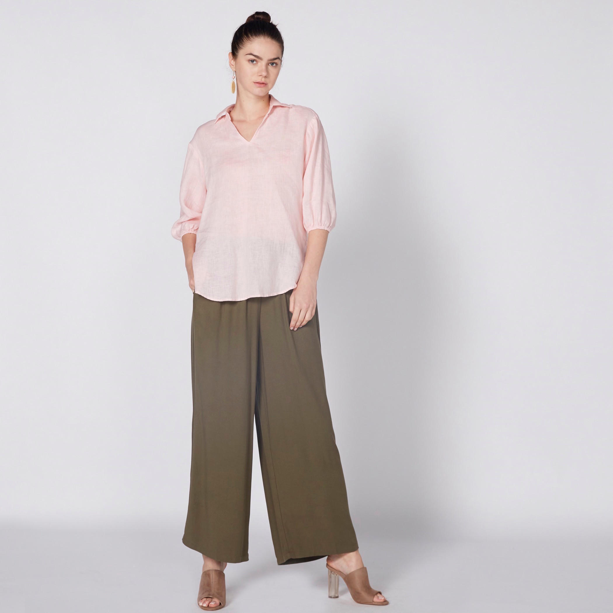 Woven Top with Elasticised Sleeve Hem-women-clothing-shirtsandblouses-blouses-image-2