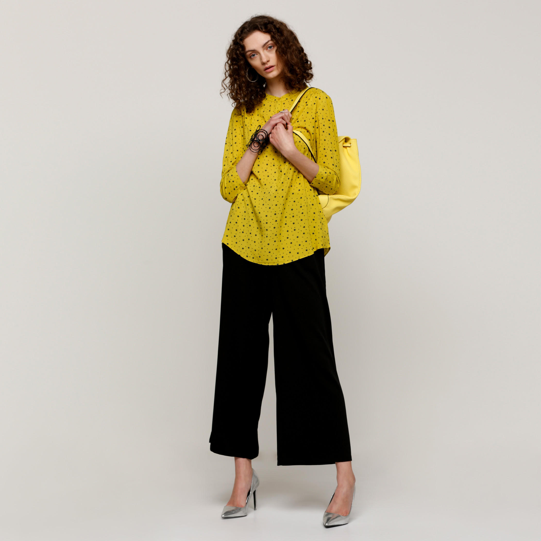بلوزة بأكمام 3/4 وحوّاف غير مستوية مع طبعات-women-clothing-shirtsandblouses-blouses-image-6