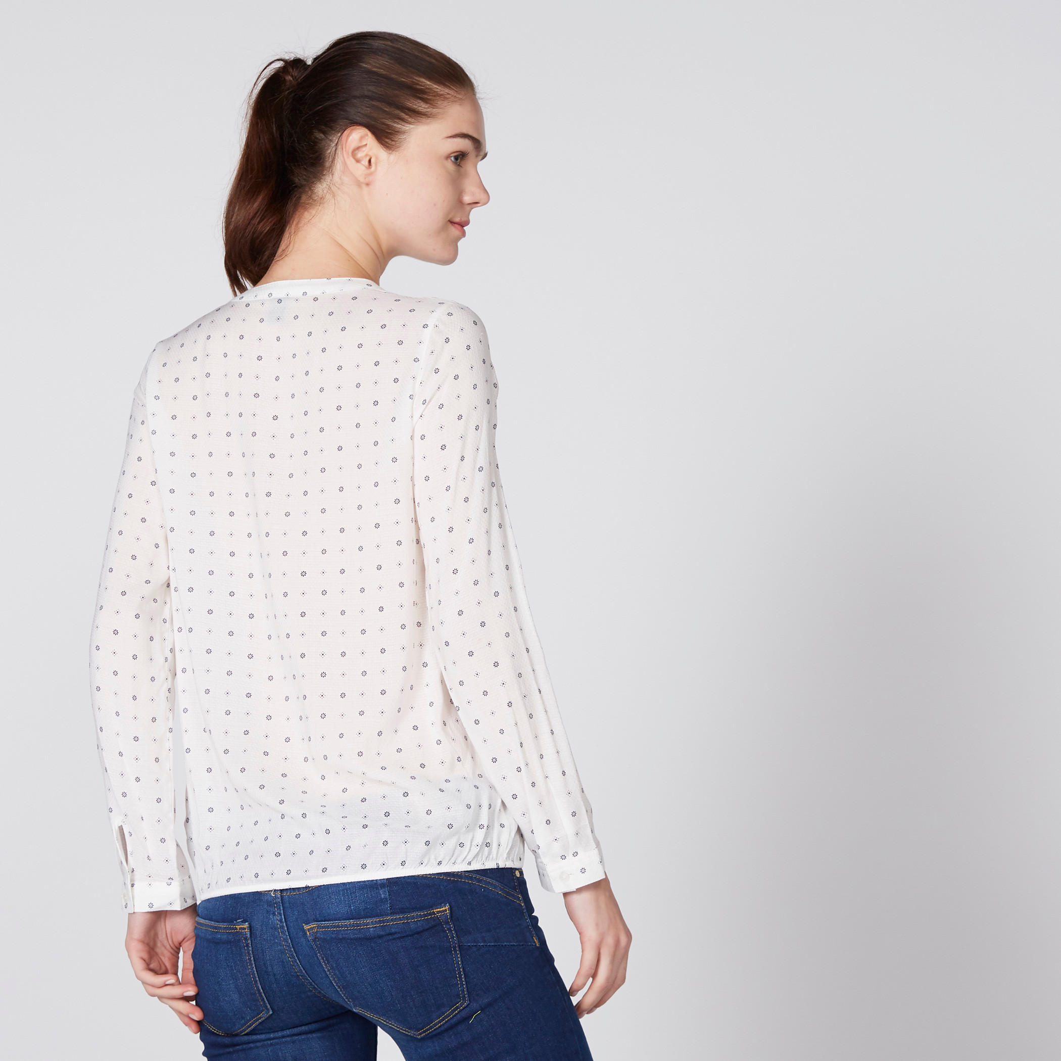 Printed Top with V-Neck and Long Sleeves-women-clothing-shirtsandblouses-blouses-image-5