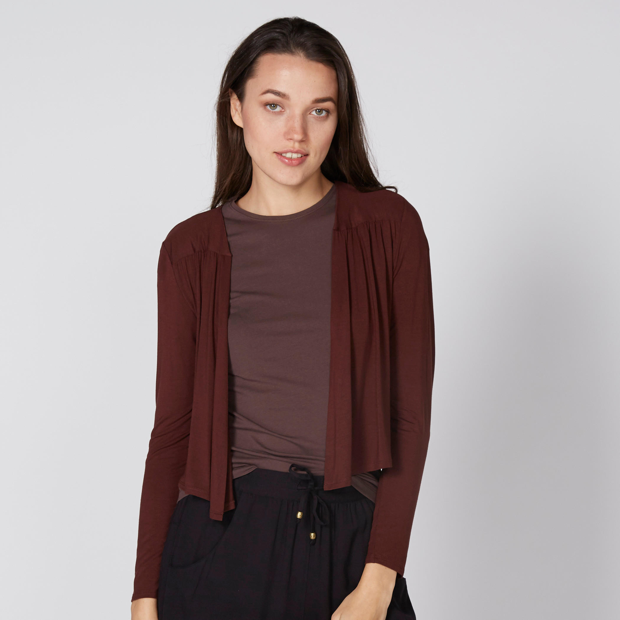 سترة بأكمام طويلة وفتحة أمامية-women-winterwear-cardigansandjumpers-cardigans-image-1