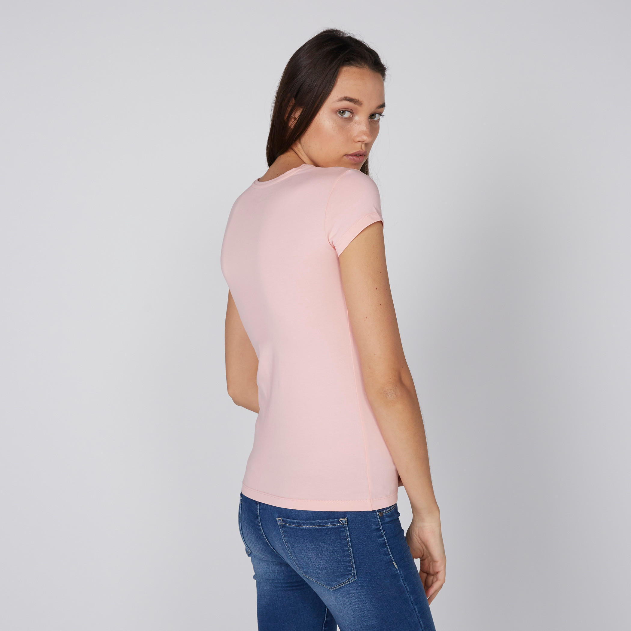 تيشيرت بياقة مستديرة وأكمام كاب-women-clothing-shirtsandblouses-blouses-image-3