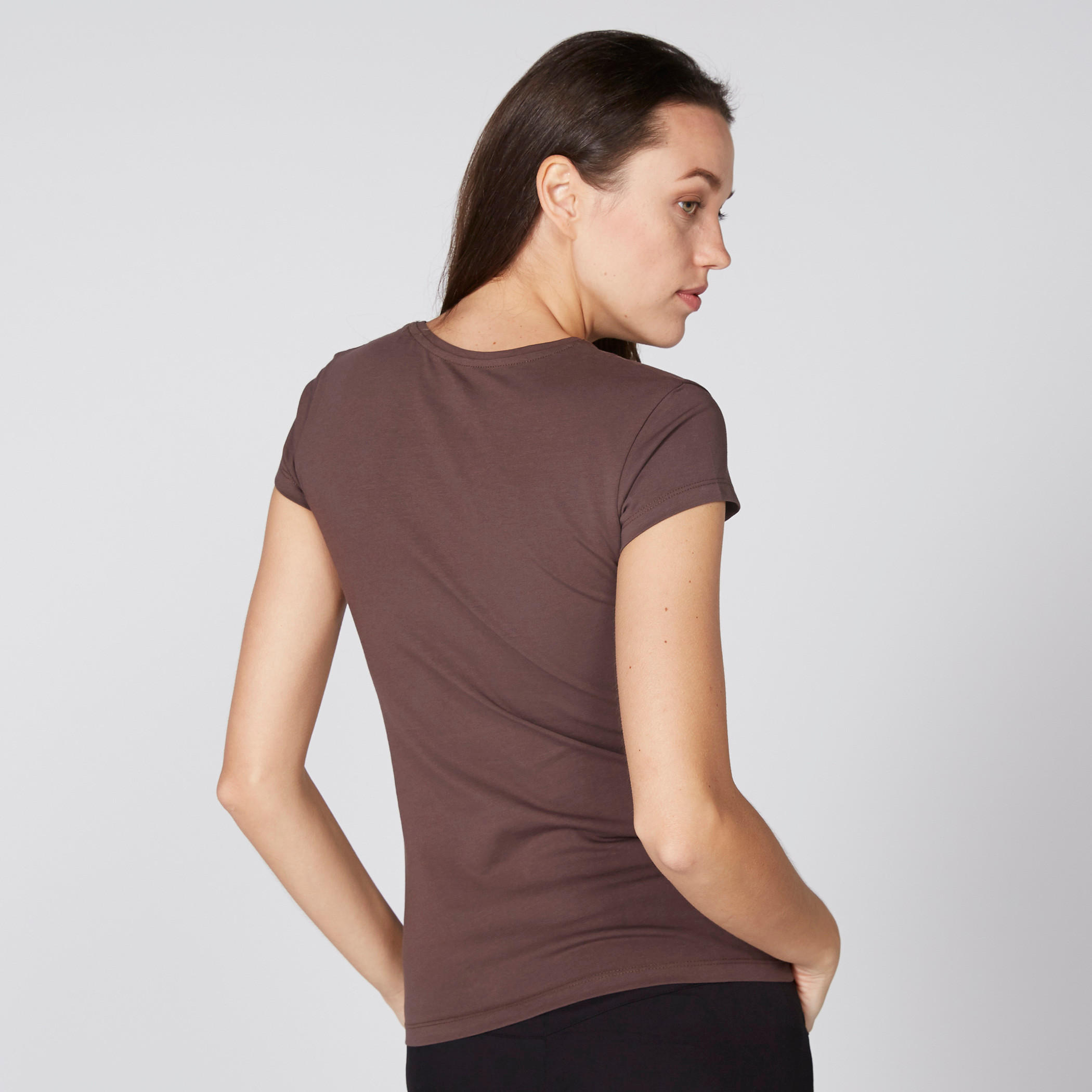 تيشيرت بياقة مستديرة وأكمام كاب-women-clothing-tshirts-image-3