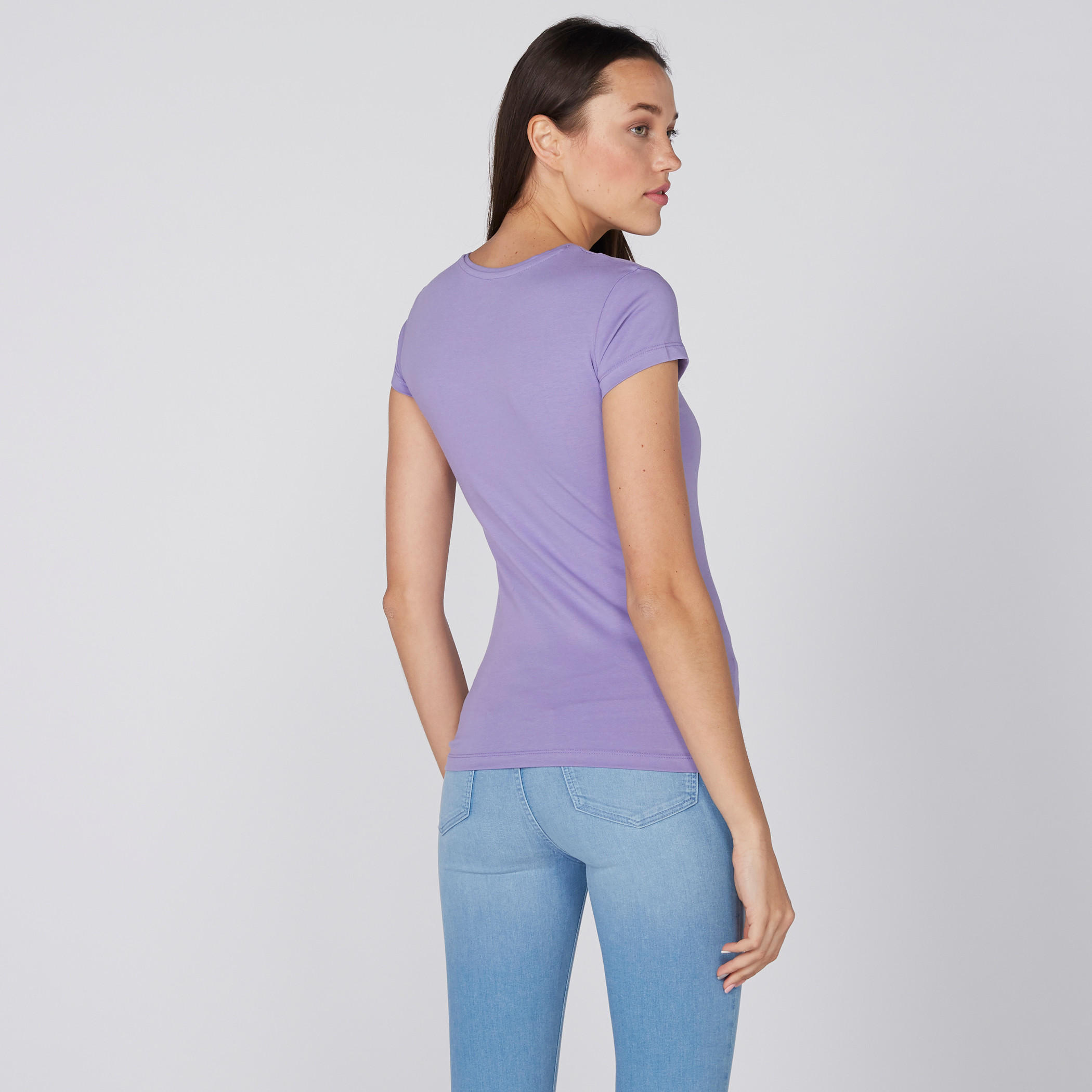T-Shirt with Round Neck and Cap Sleeves-women-clothing-shirtsandblouses-blouses-image-3
