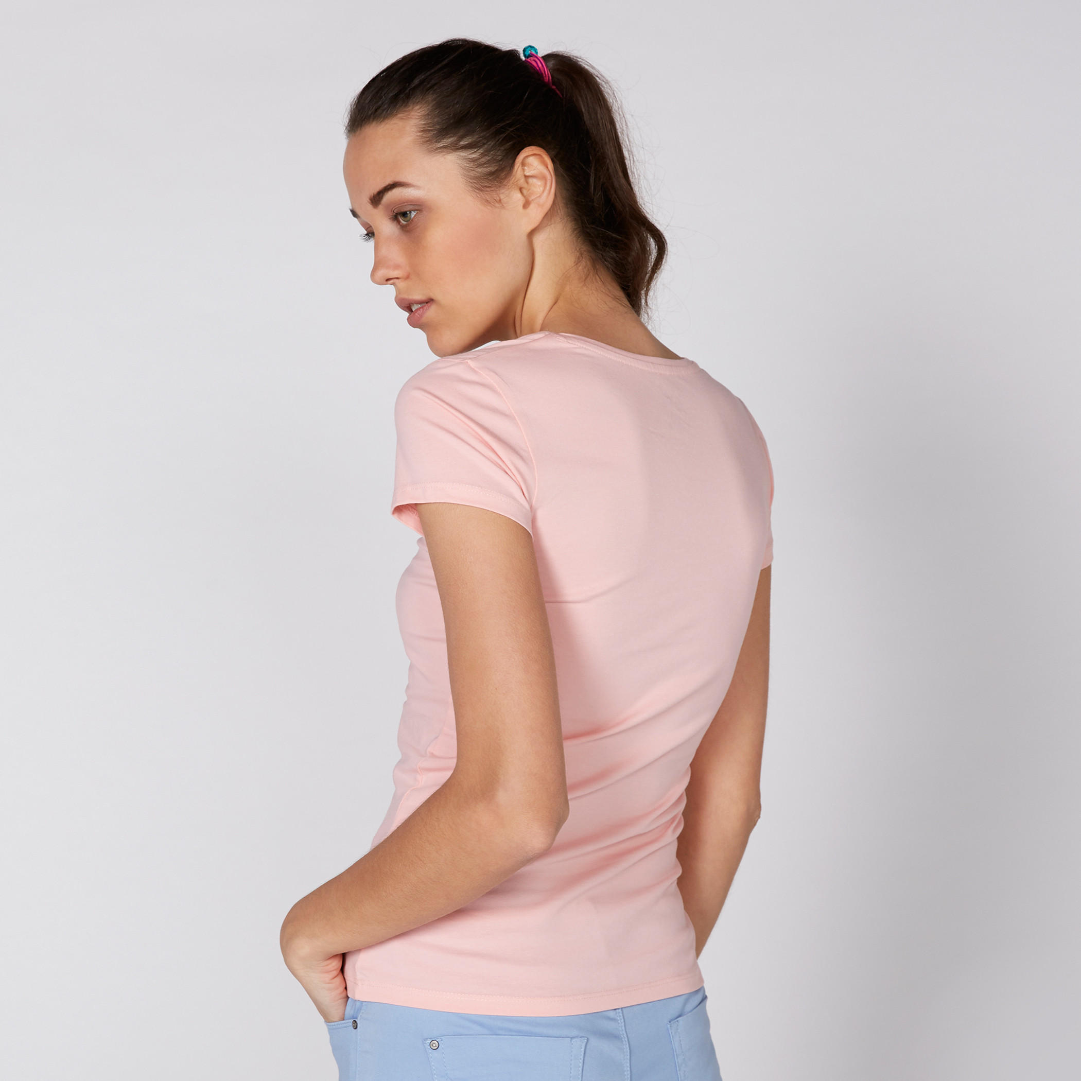 V-Neck T-Shirt with Short Sleeves-women-clothing-shirtsandblouses-shirts-image-4