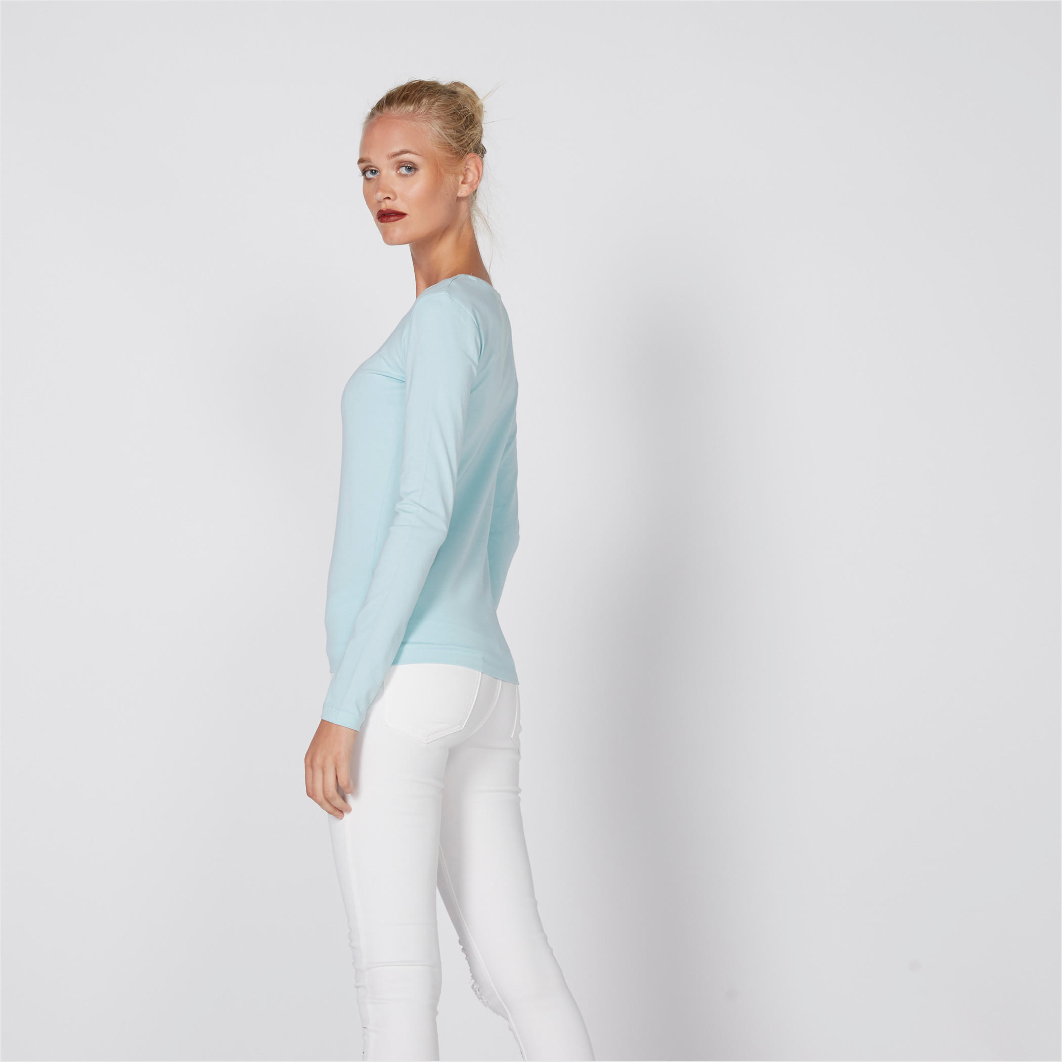 تيشيرت بياقة مستديرة وأكمام طويلة-women-clothing-shirtsandblouses-blouses-image-3