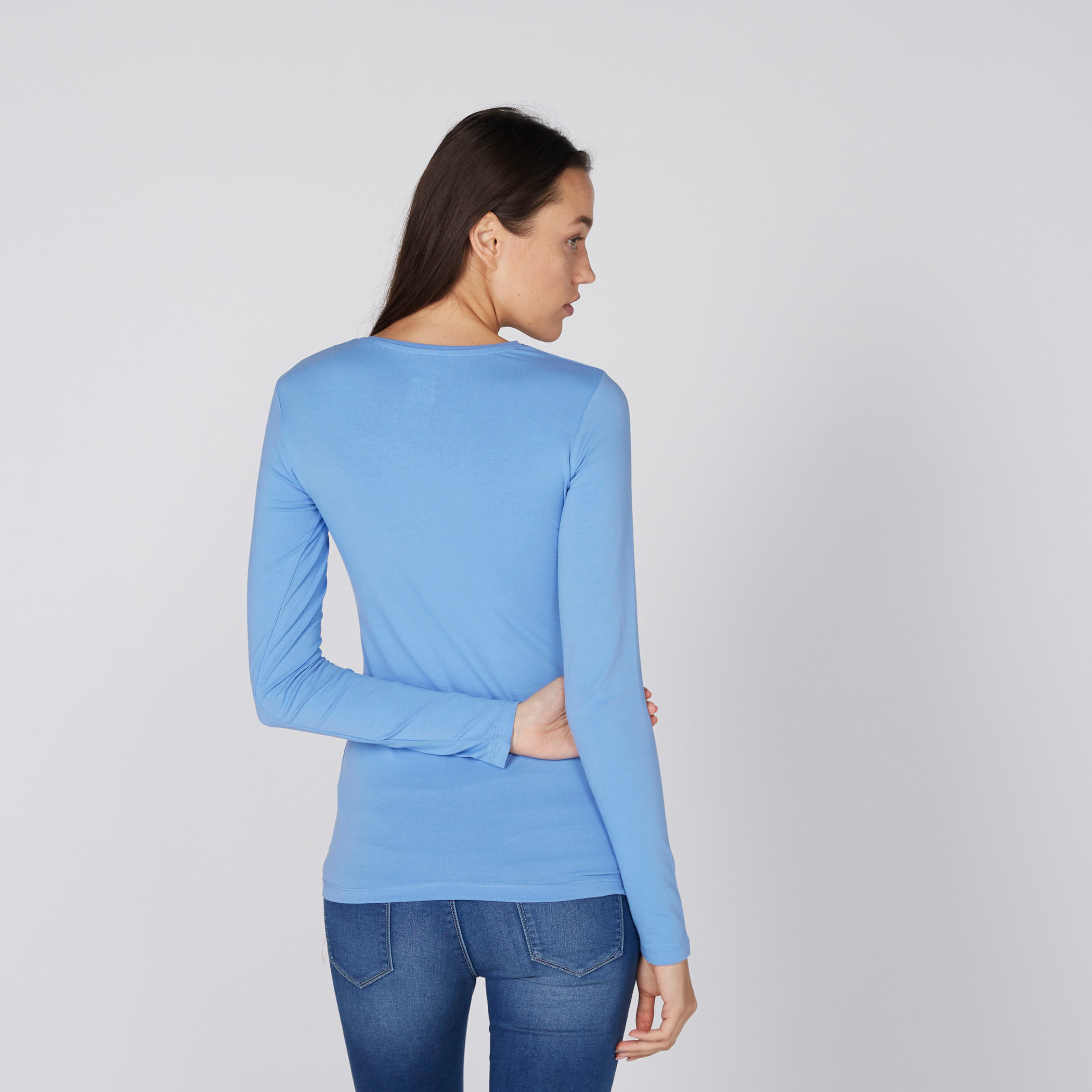Round Neck T-Shirt with Long Sleeves-women-clothing-tshirts-image-3