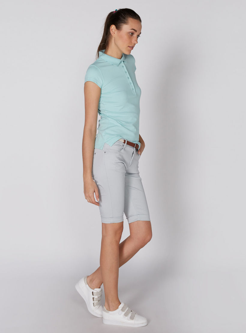 Polo Neck T-Shirt with Cap Sleeves-women-clothing-tshirts-image-4