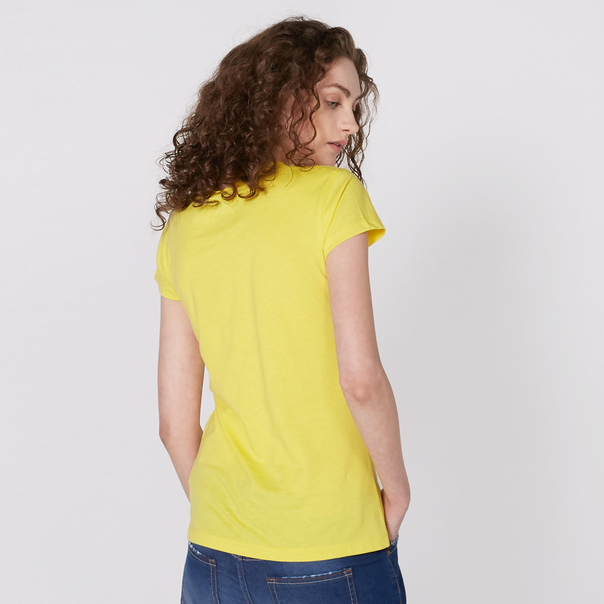 تيشيرت بطبعات وياقة مستديرة وأكمام كاب-women-clothing-shirtsandblouses-blouses-image-4