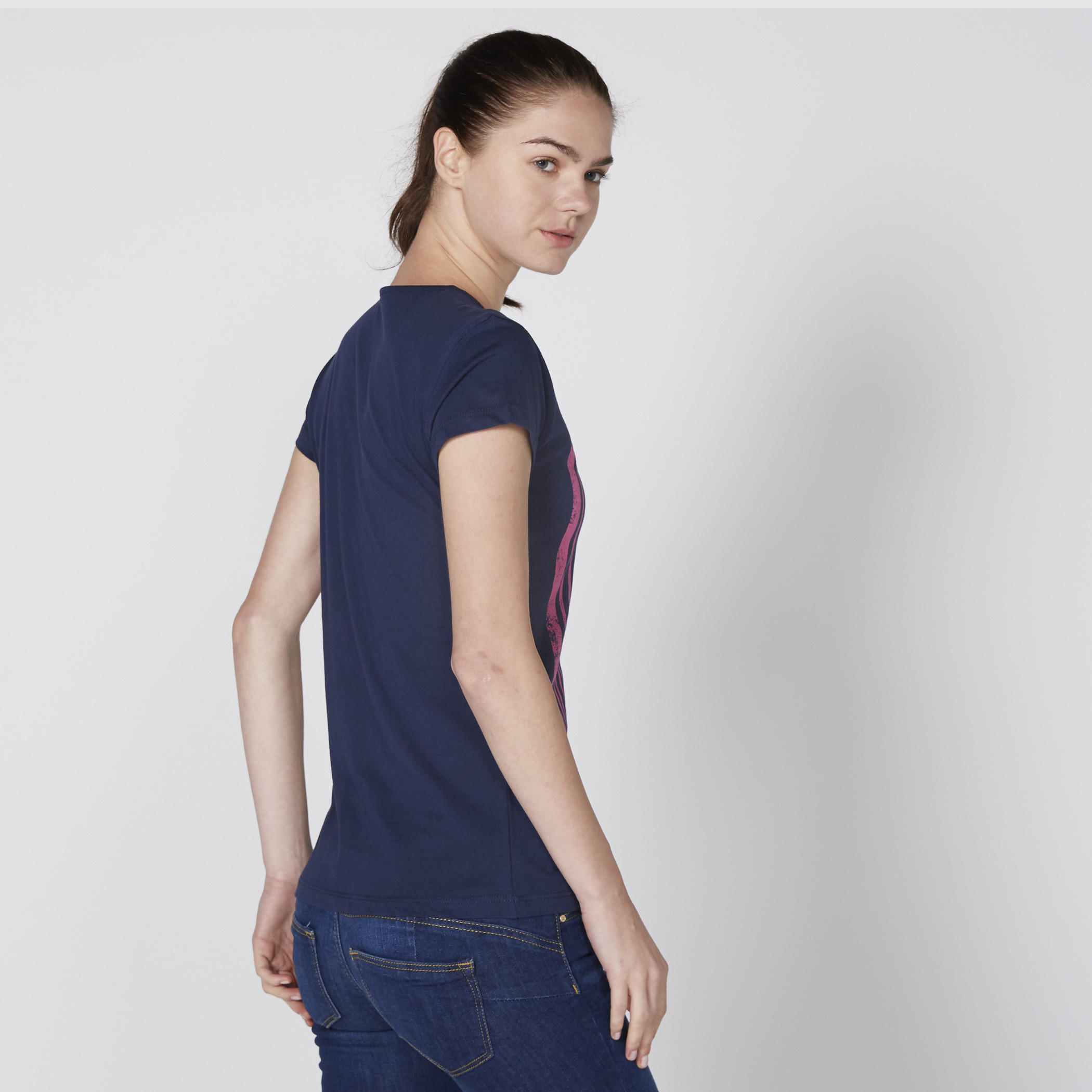 تيشيرت بياقة مستديرة وأكمام قصيرة مع طبعات-women-clothing-shirtsandblouses-blouses-image-3